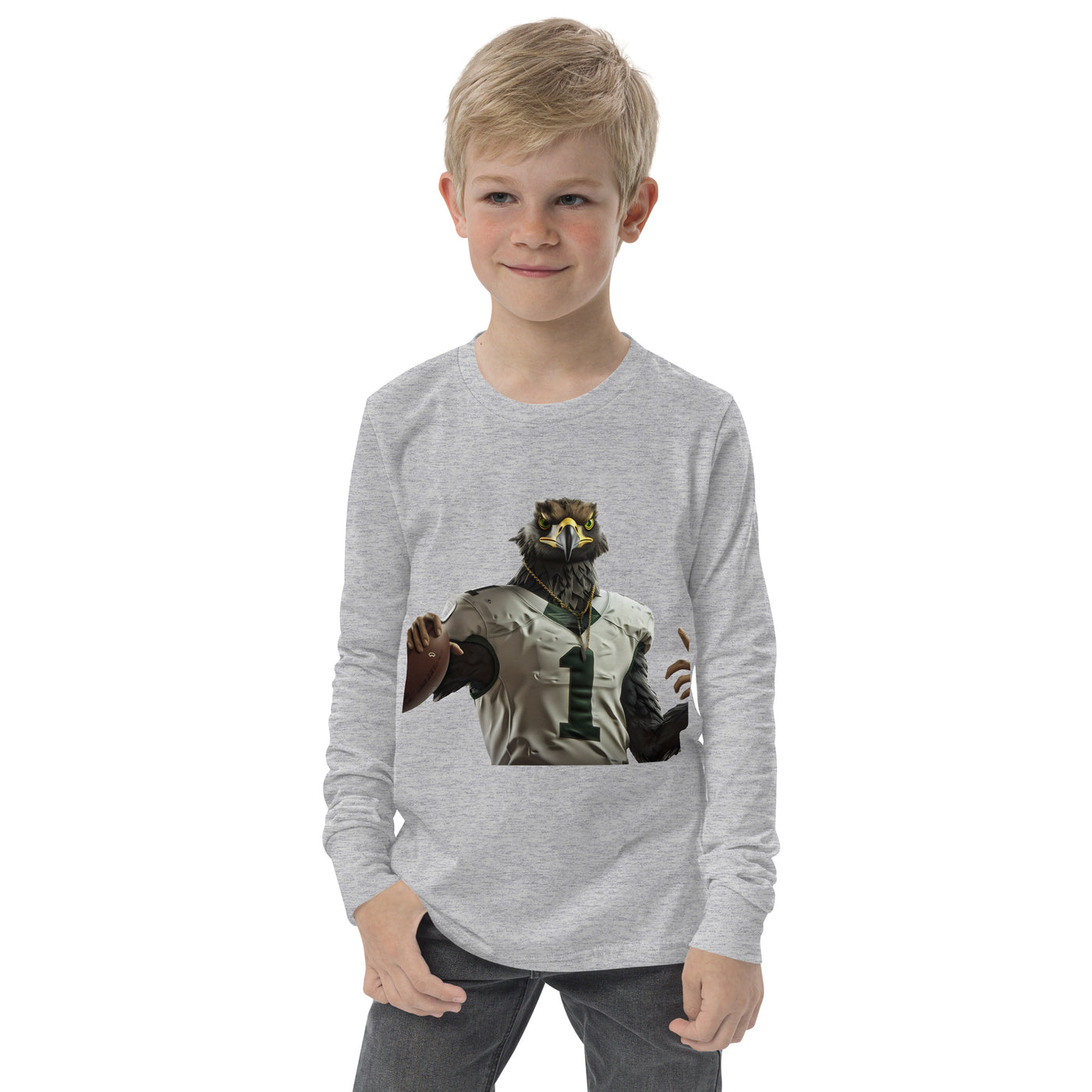 Youth long sleeve tee Athletic Heather