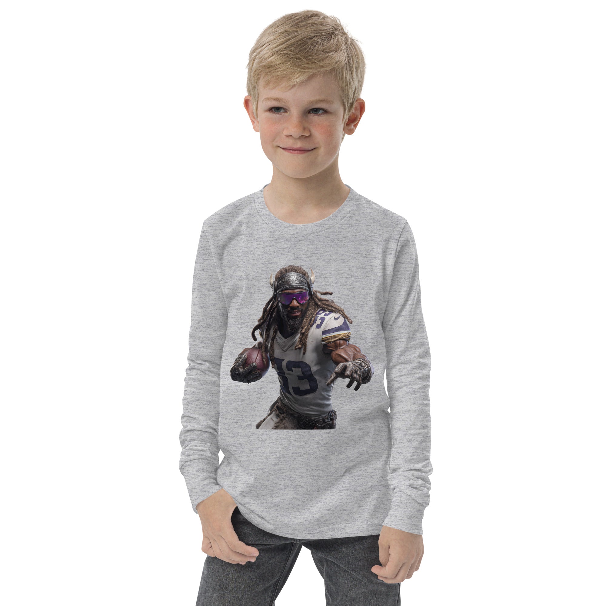 Viking 3 K Youth long sleeve tee Athletic Heather