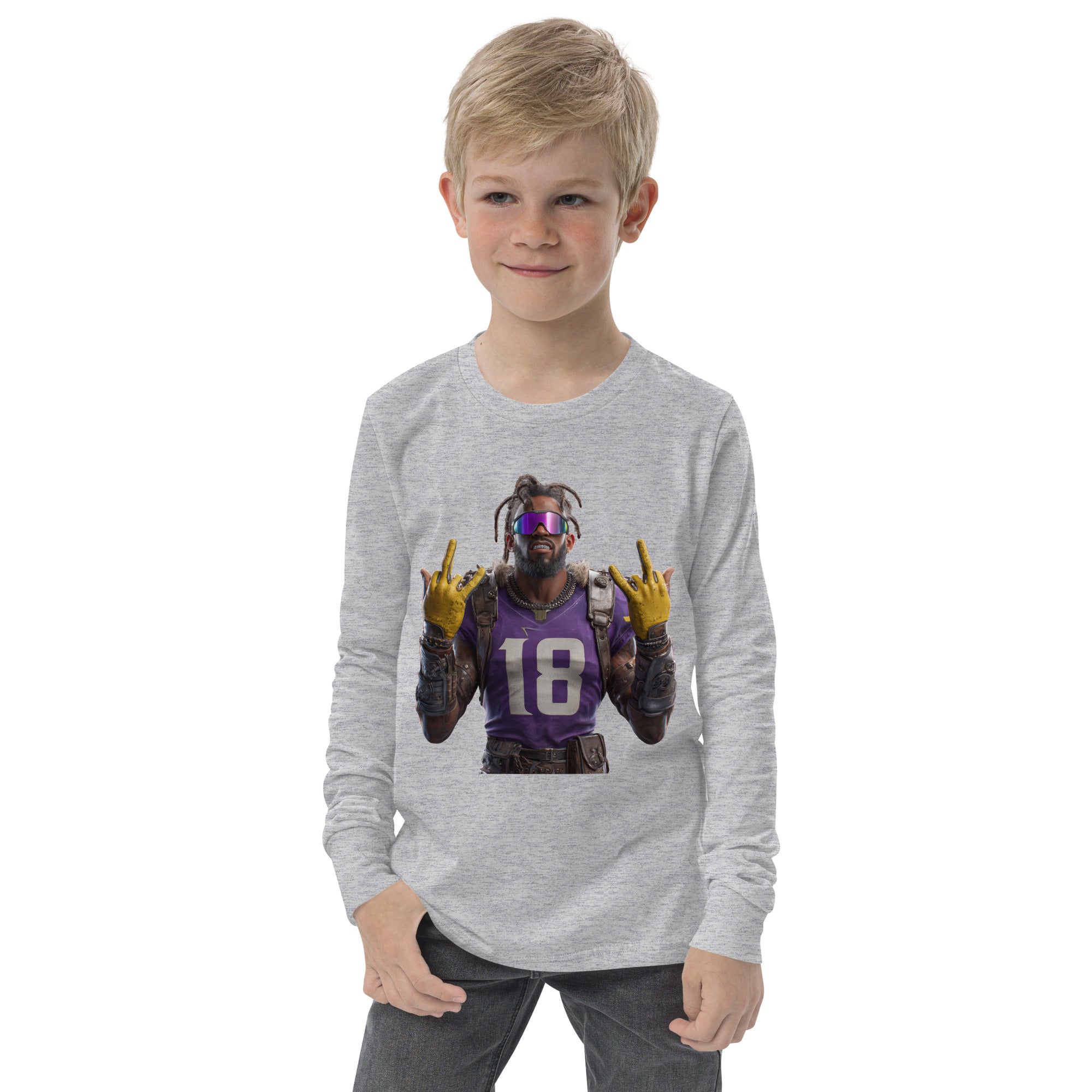 Viking 4 K Youth long sleeve tee Athletic Heather