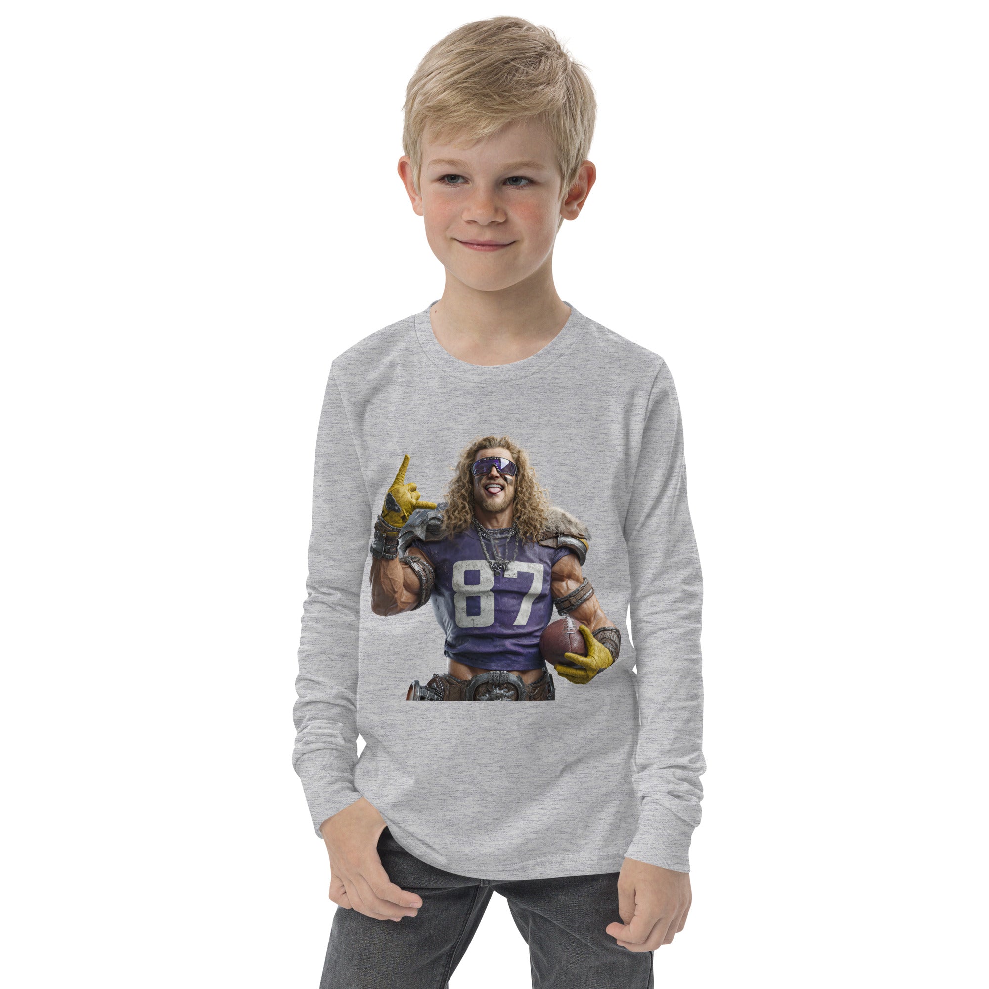 Viking 6 K Youth long sleeve tee Athletic Heather