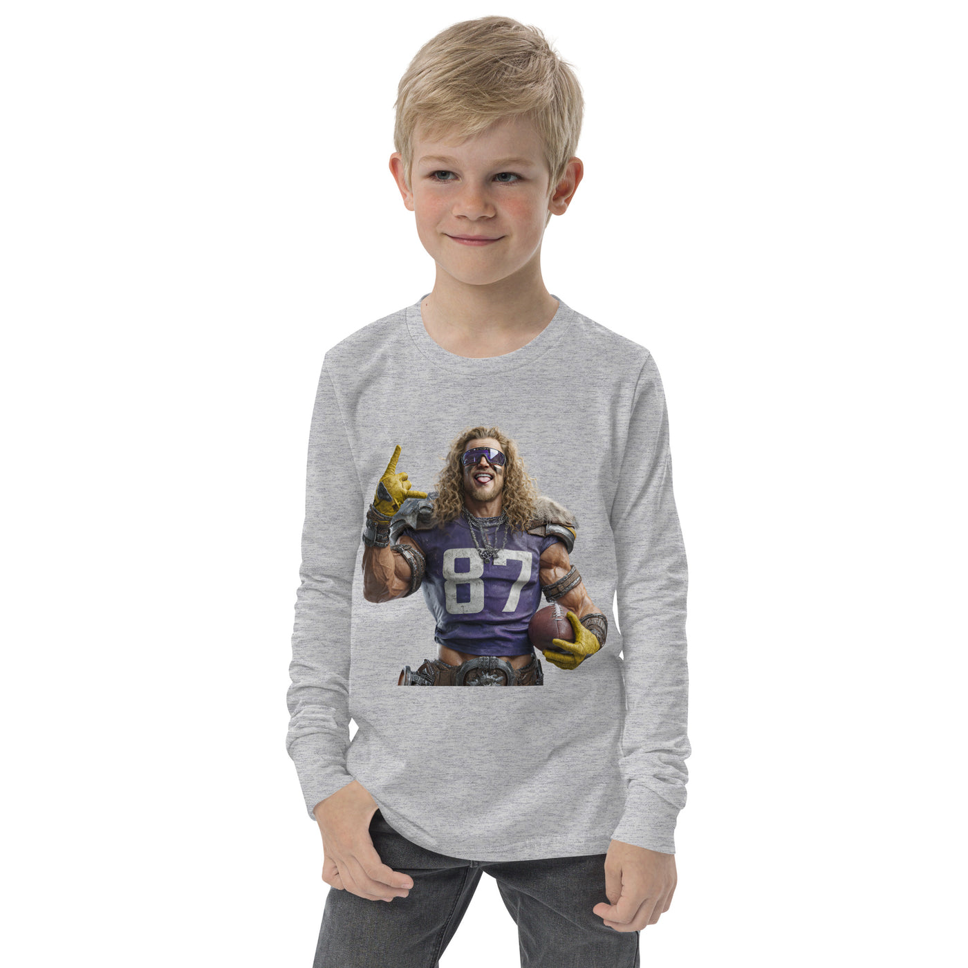 Viking 6 K Youth long sleeve tee Athletic Heather