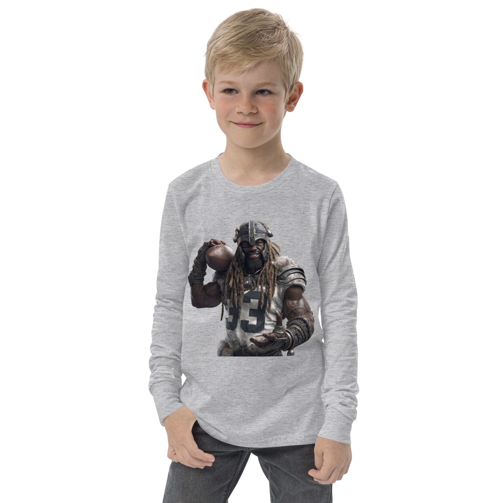 Viking 9 K Youth long sleeve tee Athletic Heather