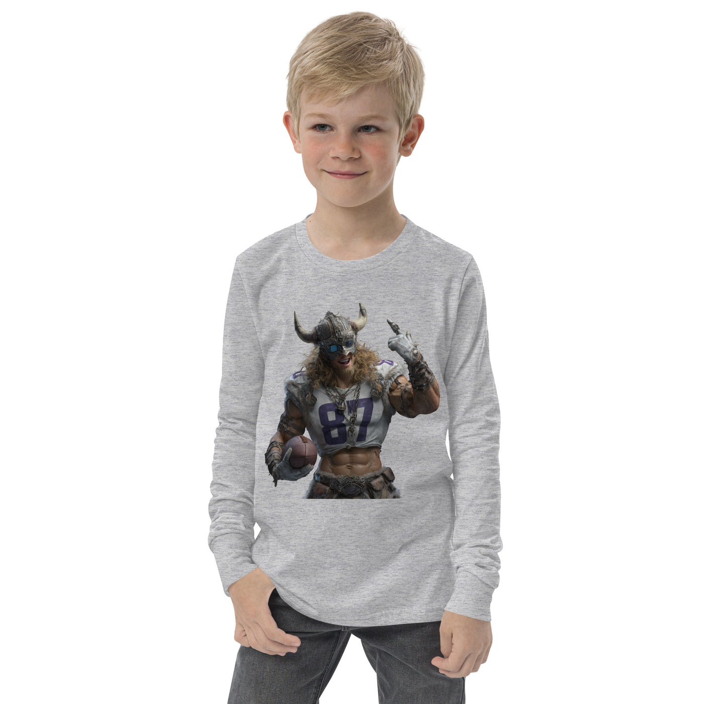 Viking 10 K Youth long sleeve tee Athletic Heather