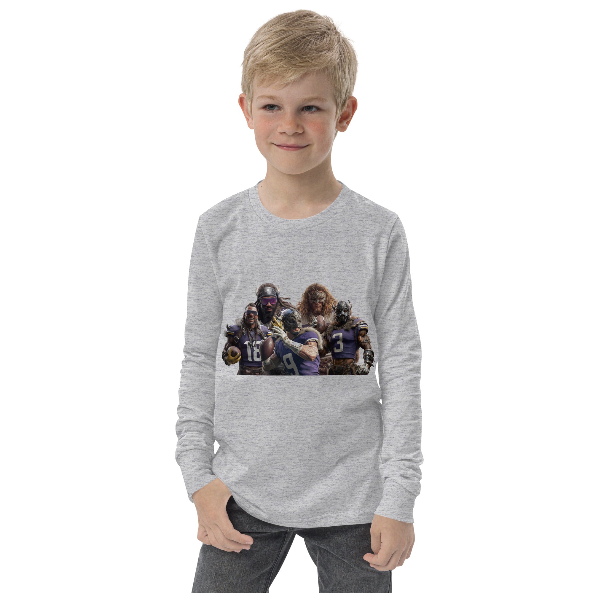 Viking 11 K Youth long sleeve tee Athletic Heather
