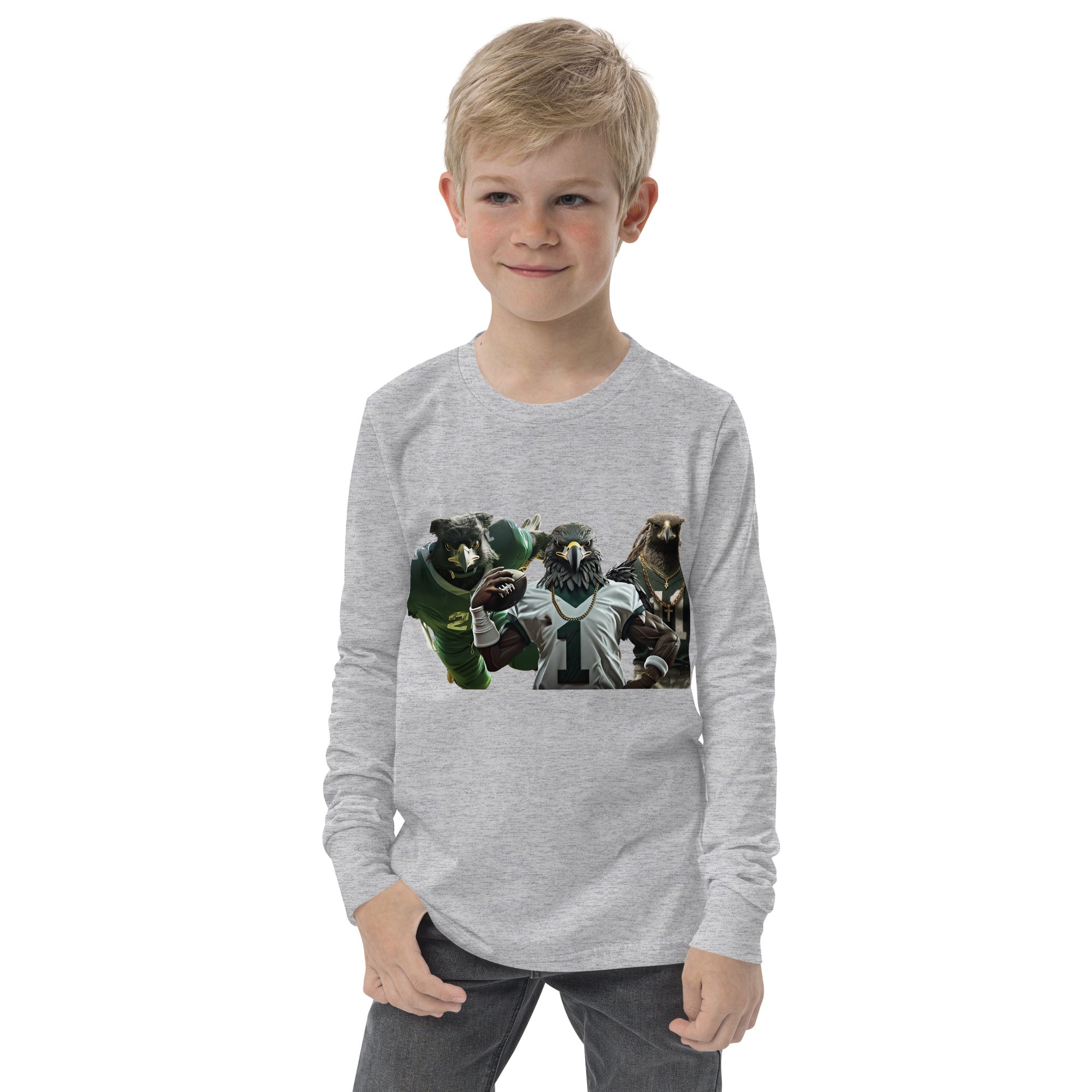 Eagle 13 K Youth long sleeve tee Athletic Heather