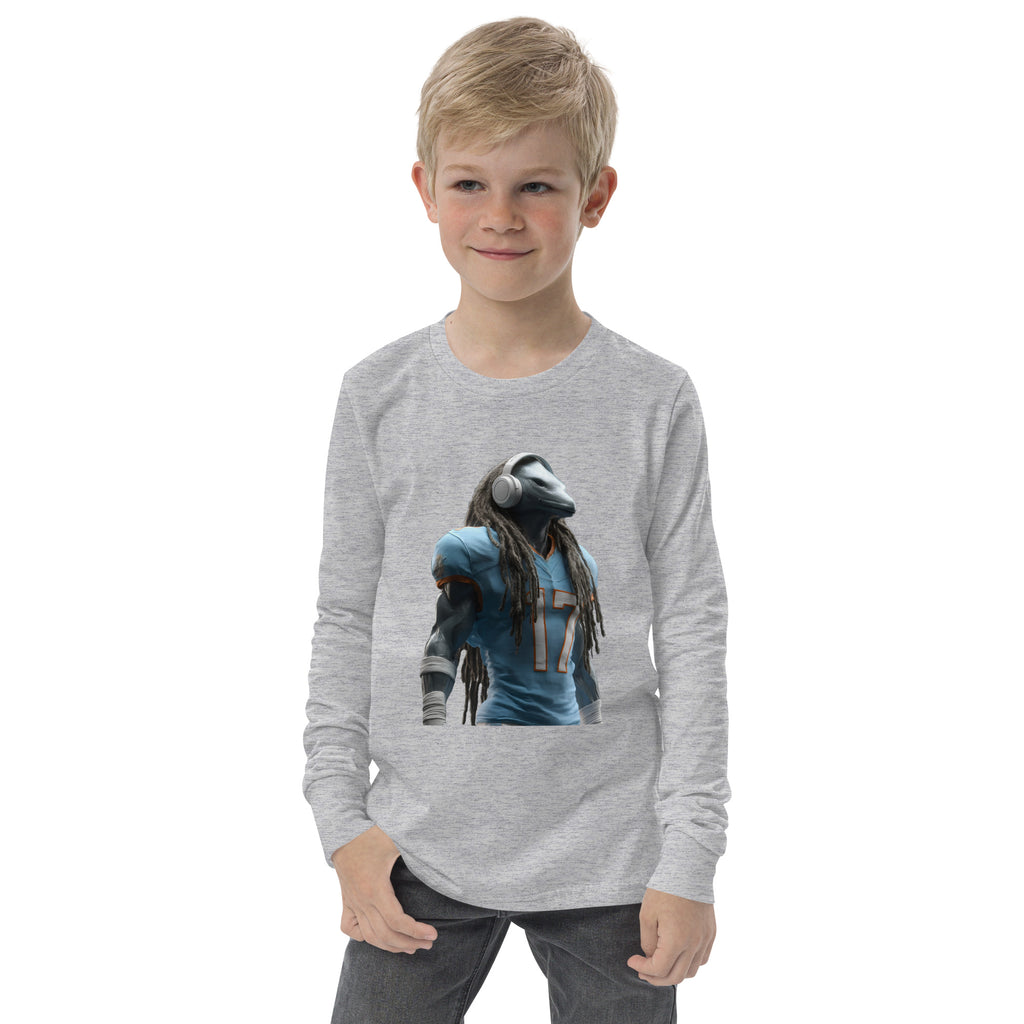 Dolphin 6 K Youth long sleeve tee Athletic Heather