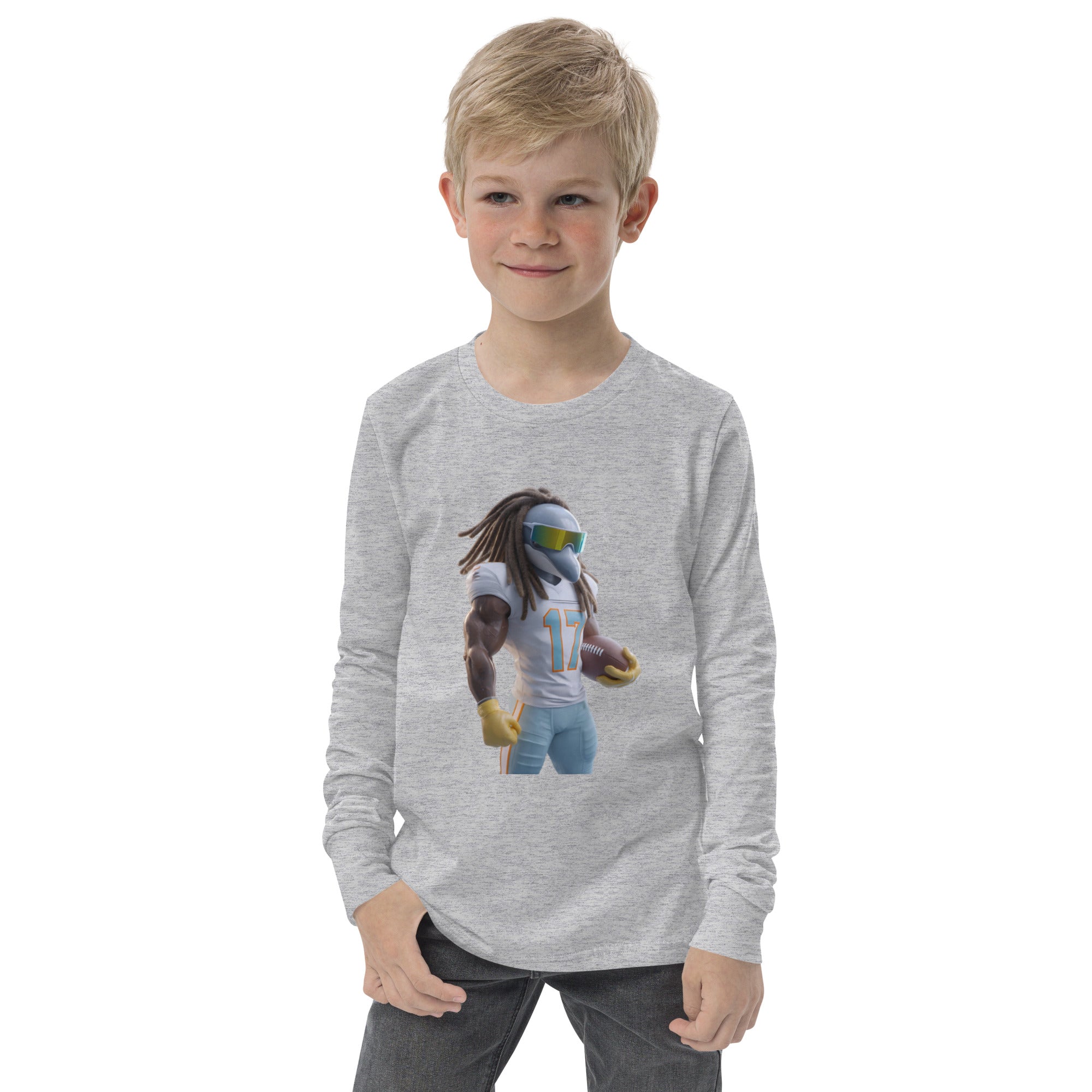 Dolphin 11 K Youth long sleeve tee Athletic Heather