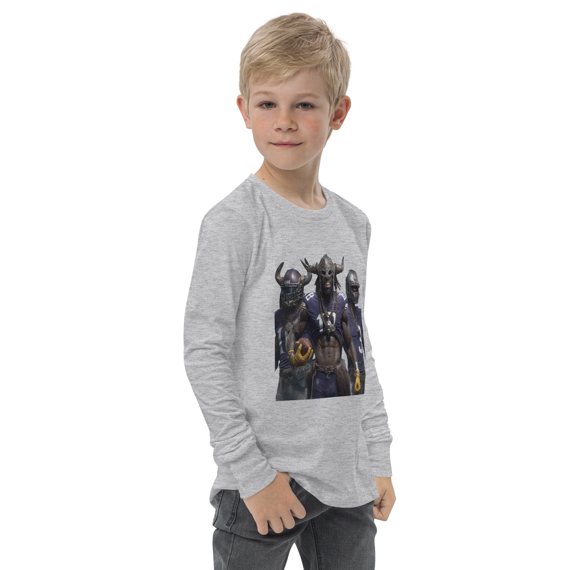 Viking 5 K Youth long sleeve tee Athletic Heather