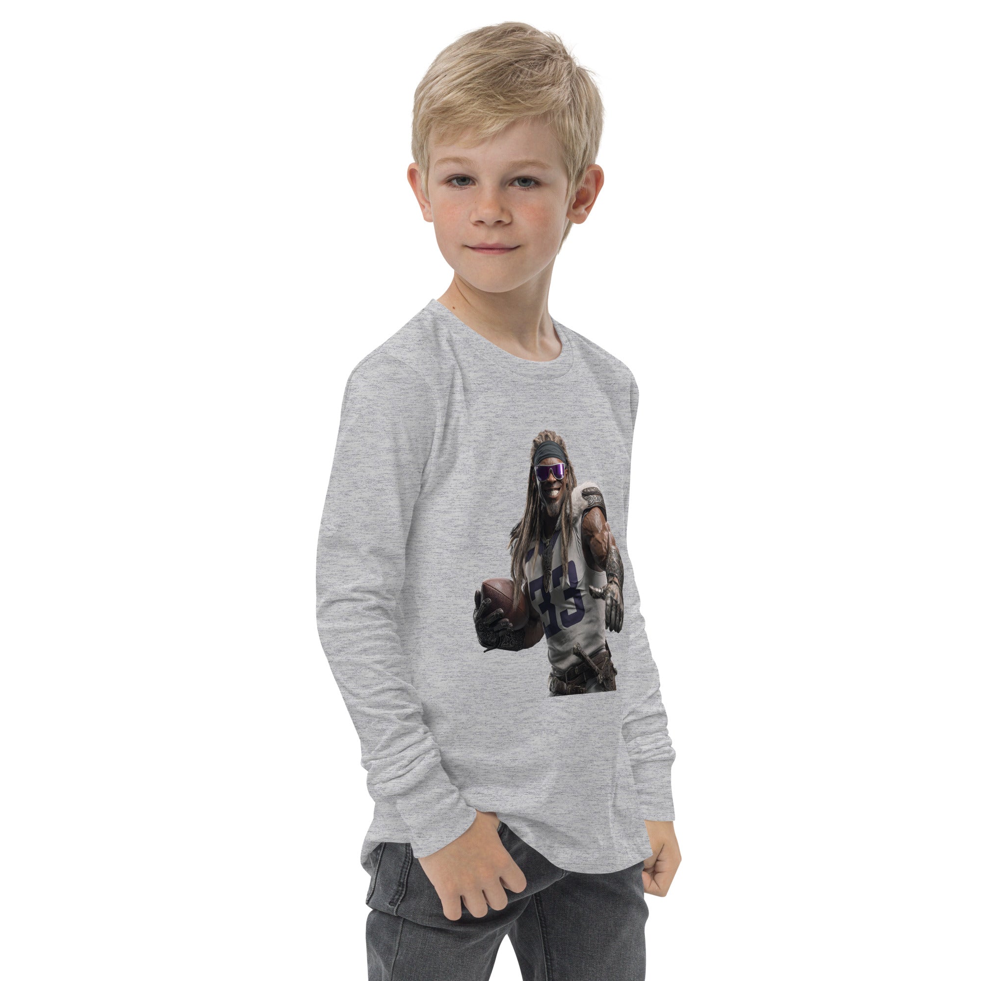 Viking 8 K Youth long sleeve tee Athletic Heather