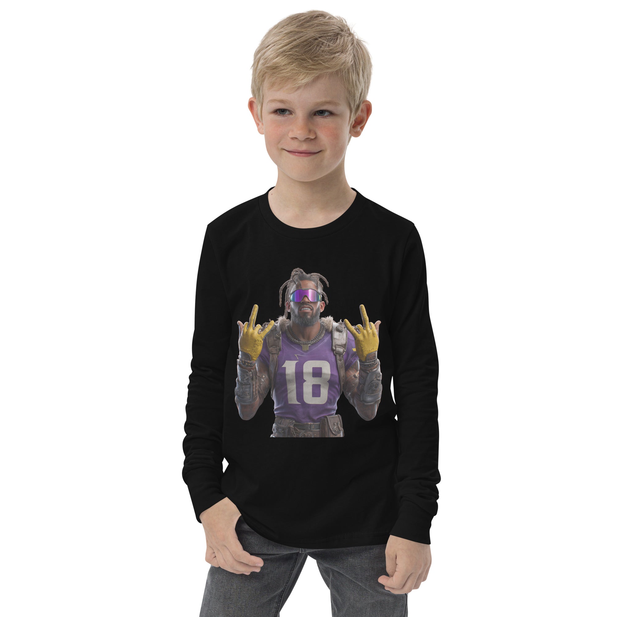 Viking 4 K Youth long sleeve tee Black