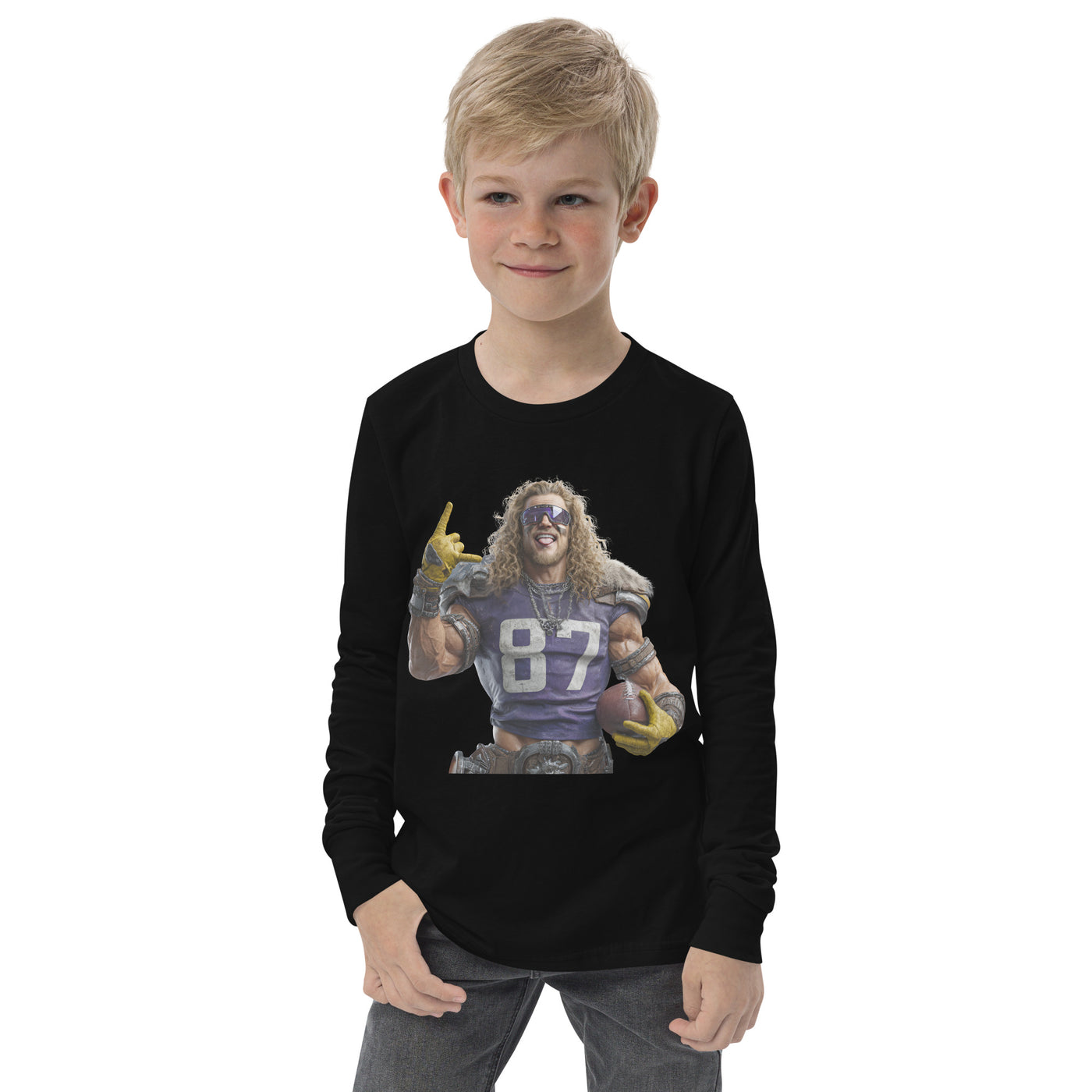 Viking 6 K Youth long sleeve tee Black