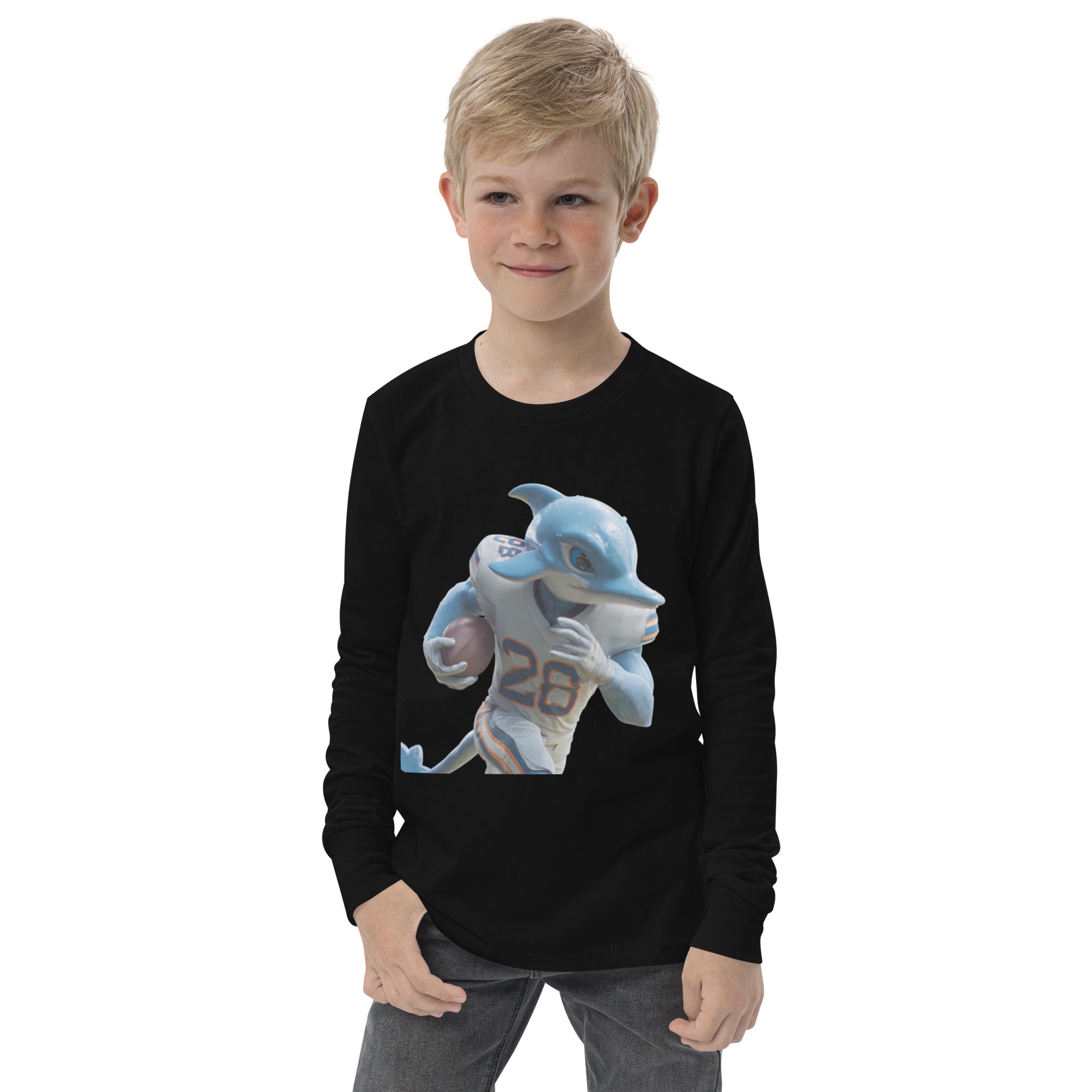 Dolphin 1 K Youth long sleeve tee Black