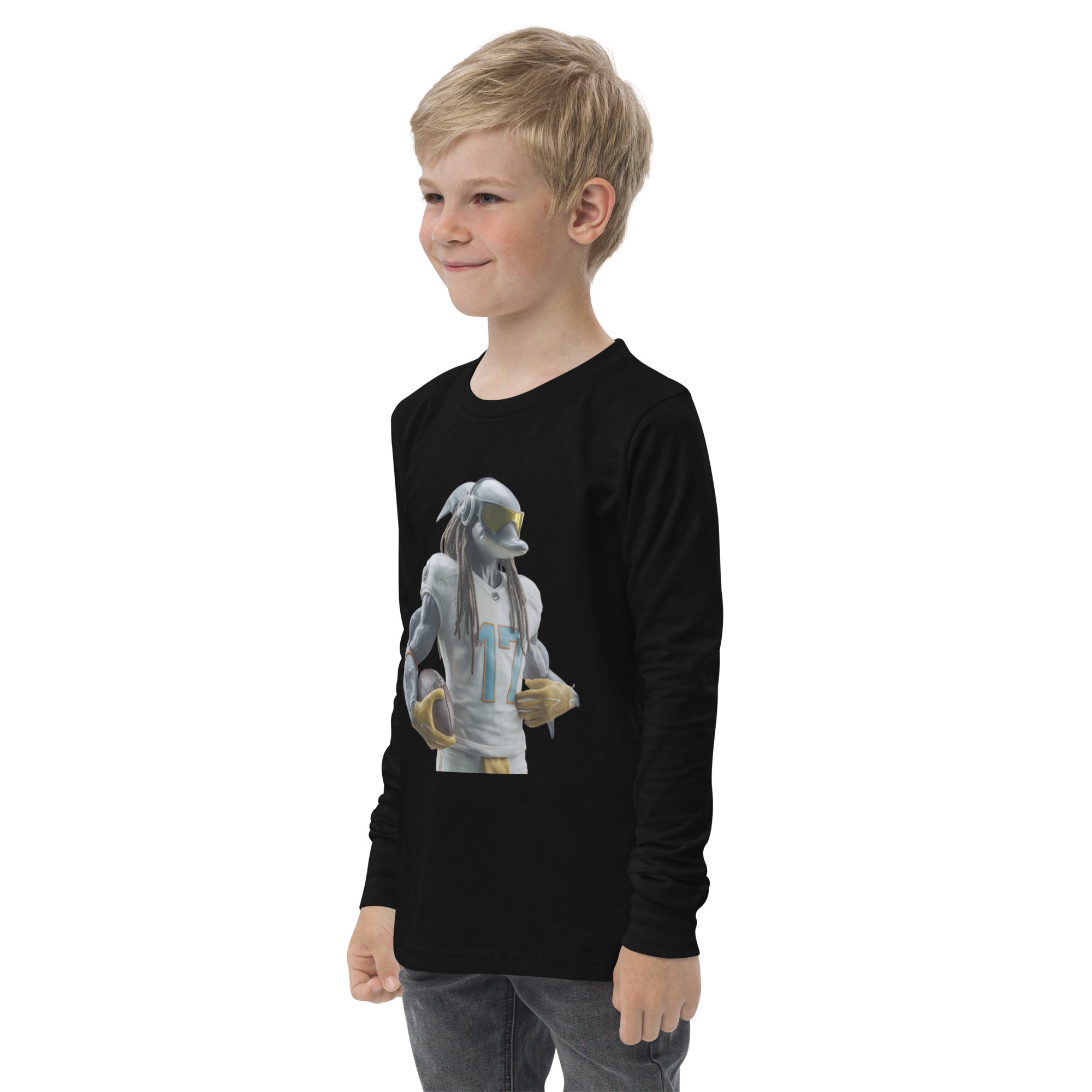 Dolphin 4 K Youth long sleeve tee