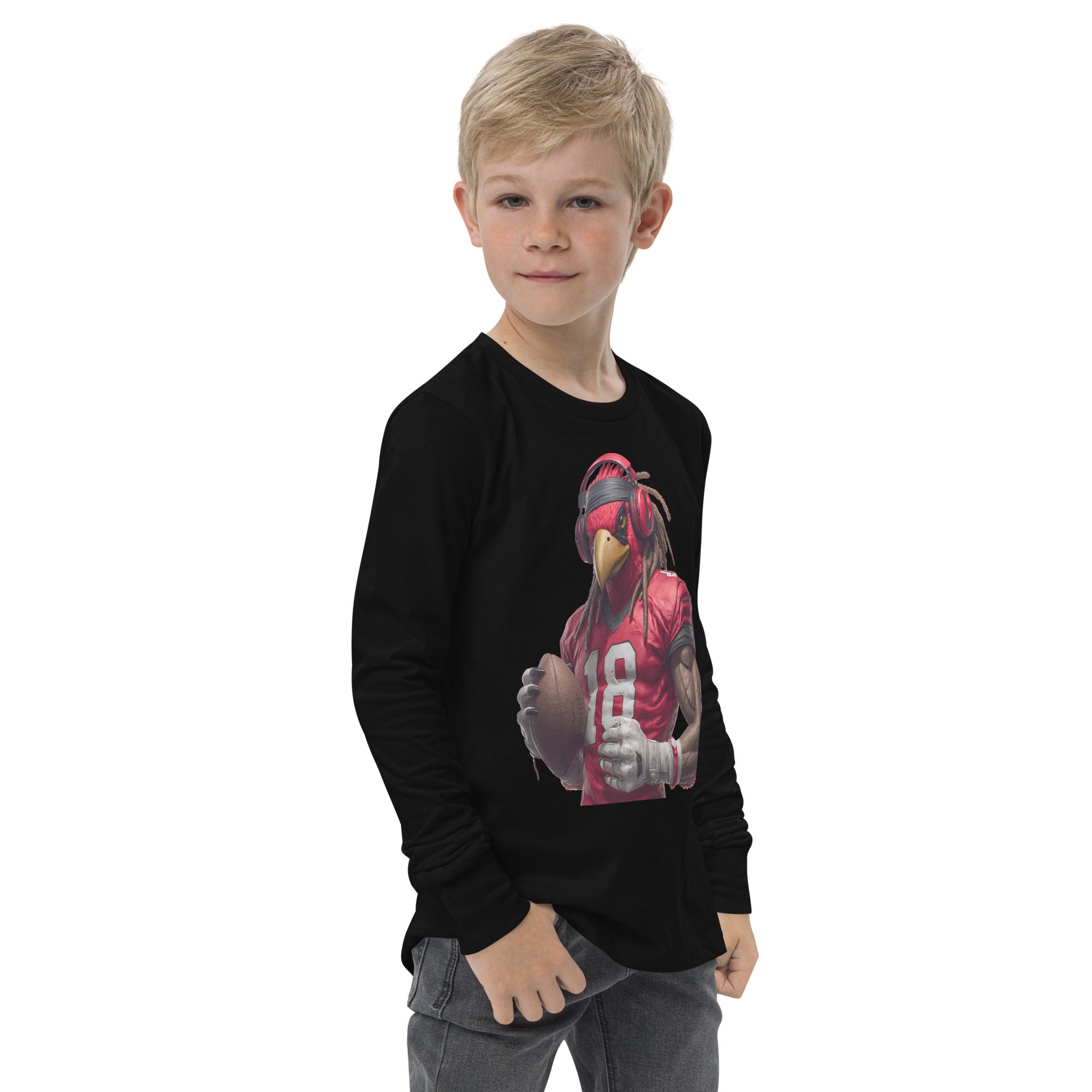 Cardinal 4 KidscYouth long sleeve tee Black