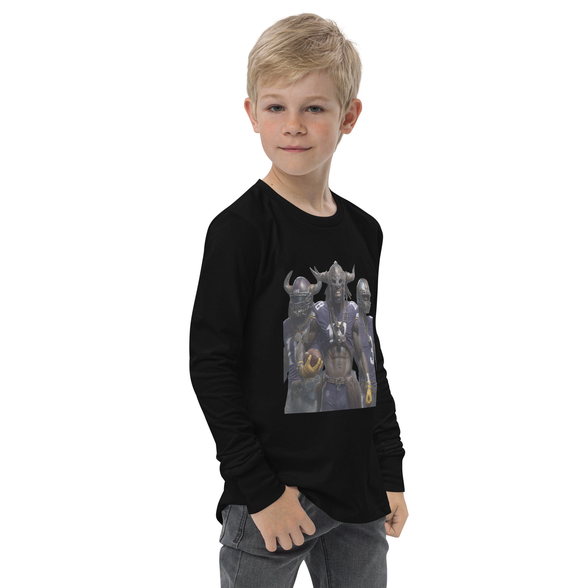 Viking 5 K Youth long sleeve tee Black