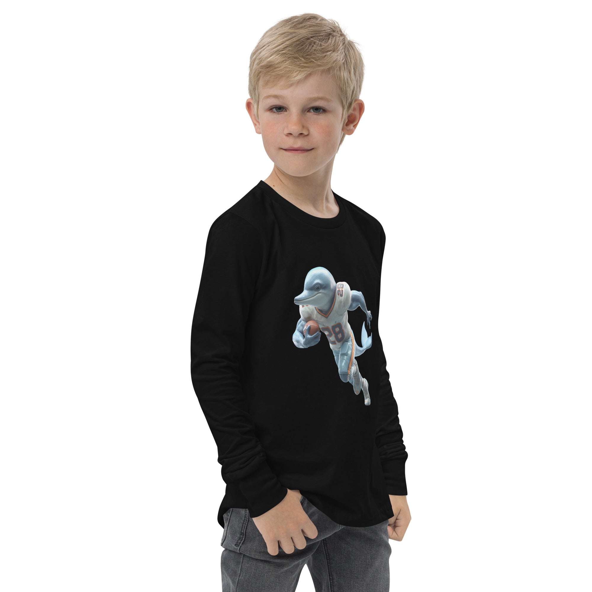 Dolphin 2 K Youth long sleeve tee