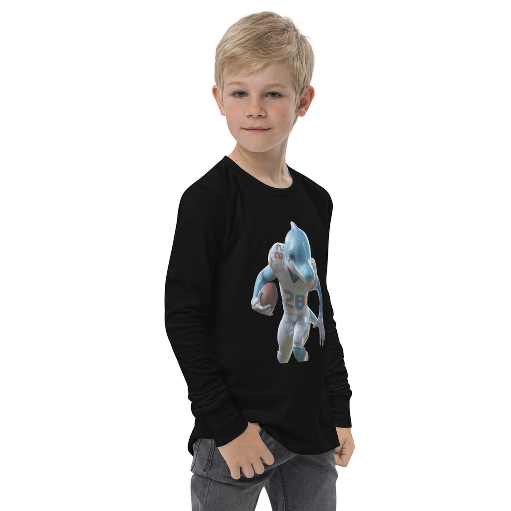 Dolpjin 3 K Youth long sleeve tee Black