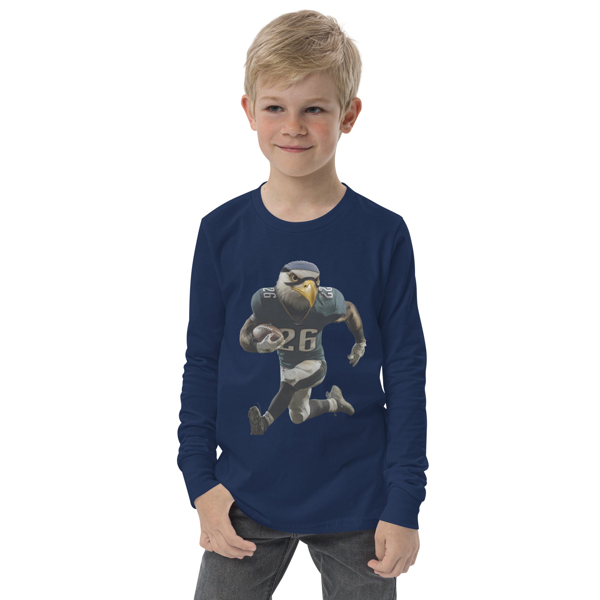Eagle 11 K Youth long sleeve tee Navy