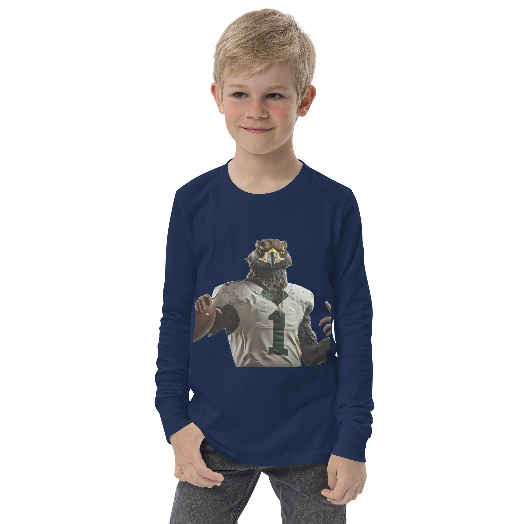 Youth long sleeve tee Navy