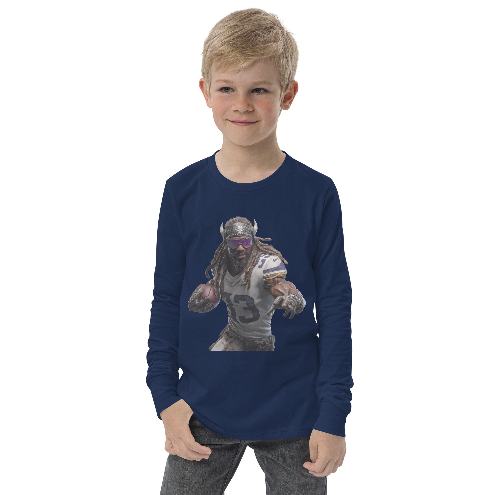 Viking 3 K Youth long sleeve tee Navy