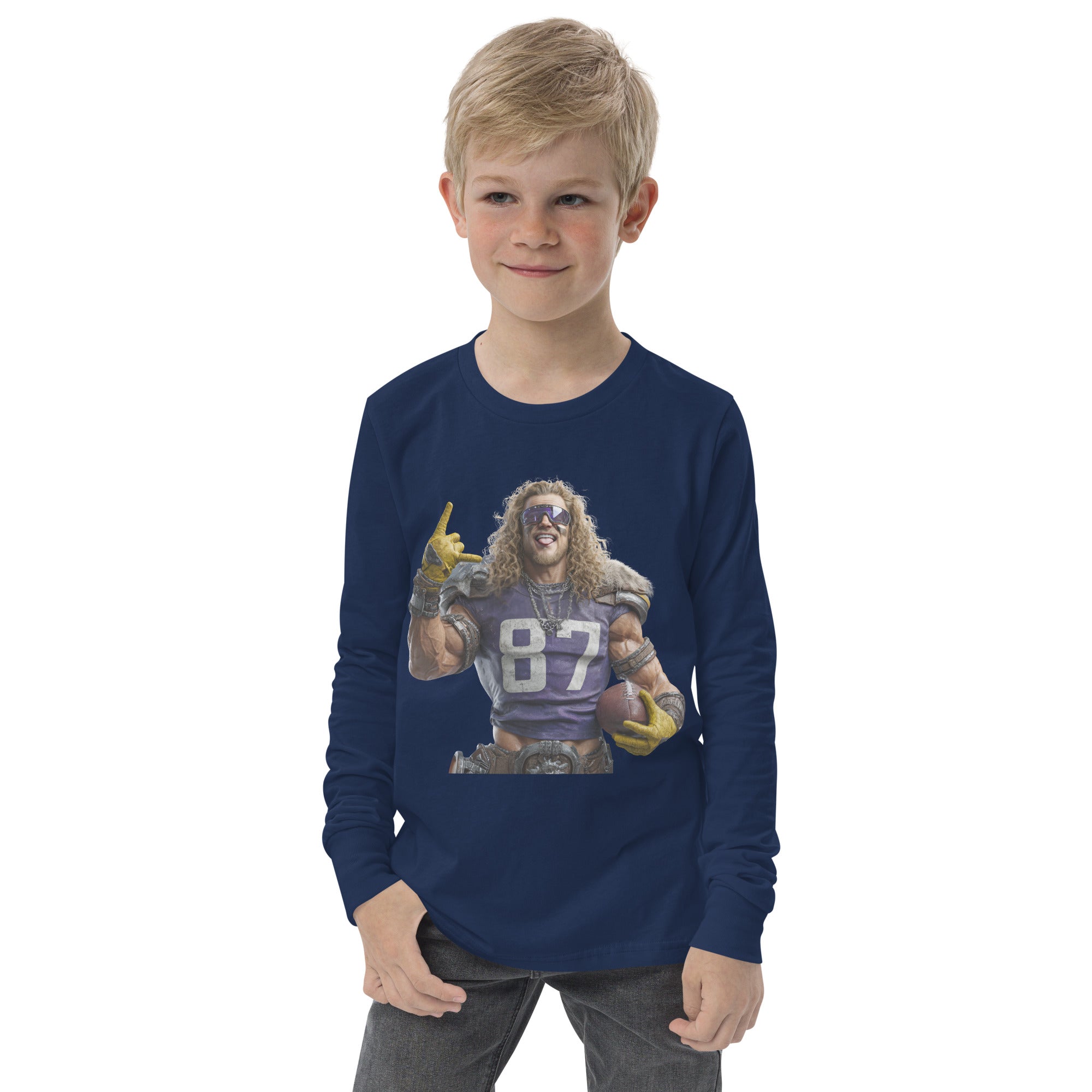 Viking 6 K Youth long sleeve tee Navy