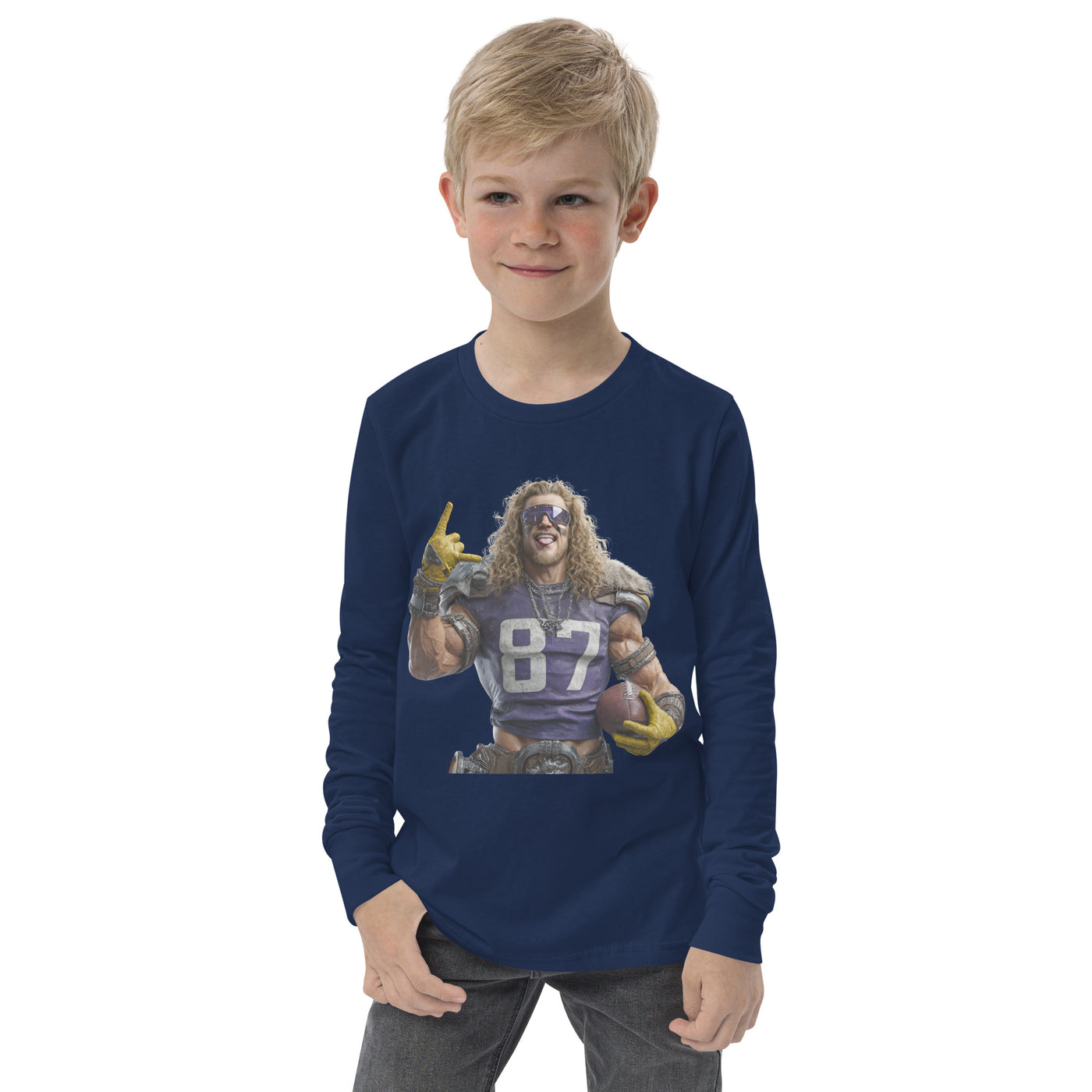 Viking 6 K Youth long sleeve tee Navy