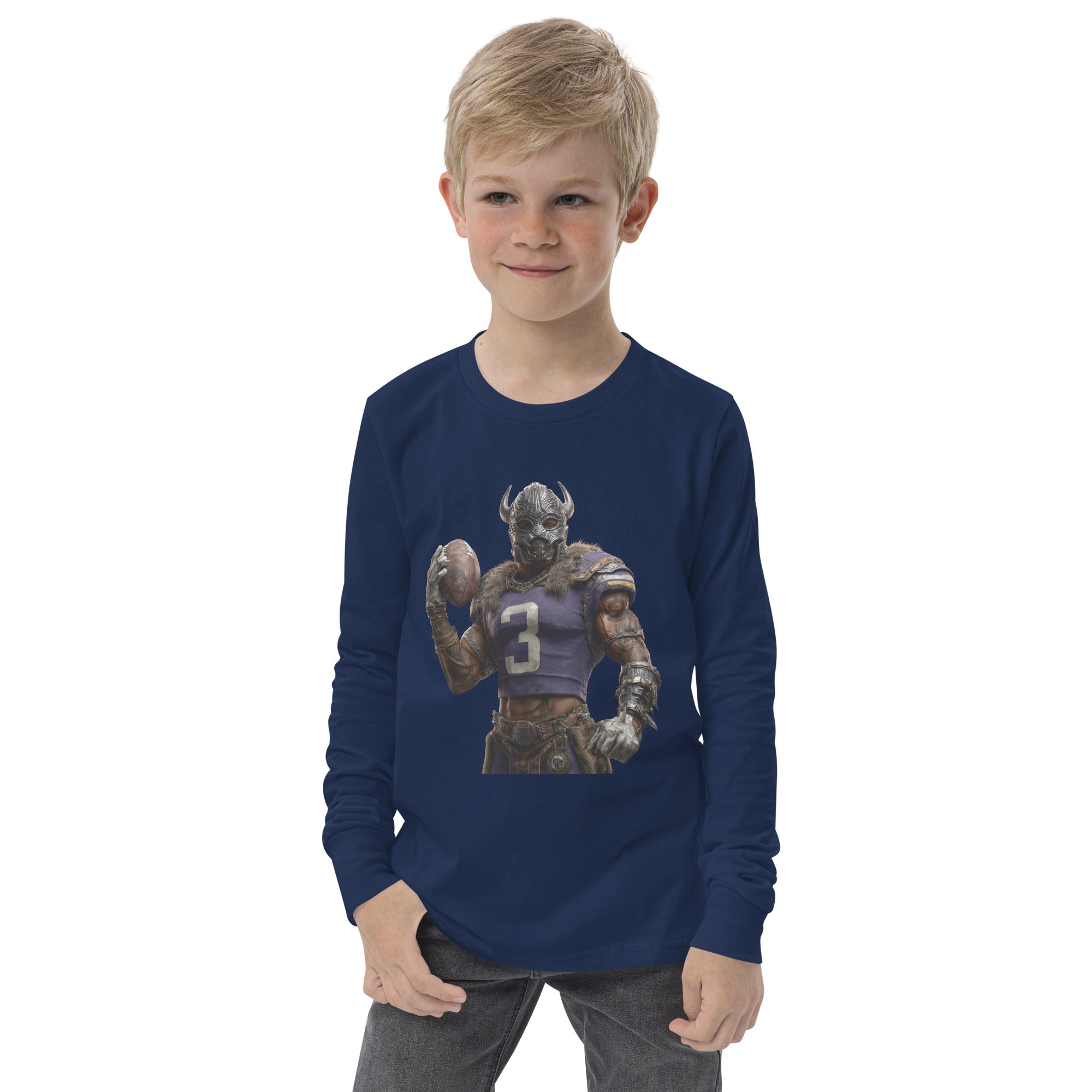 Viking 7 K Youth long sleeve tee Navy