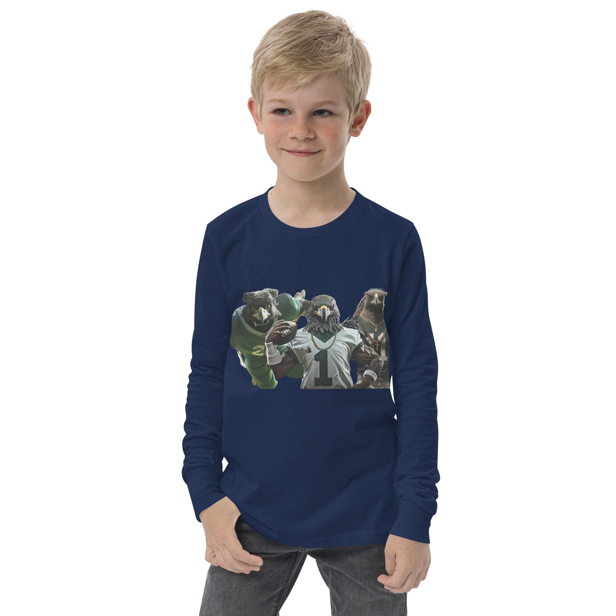 Eagle 13 K Youth long sleeve tee Navy