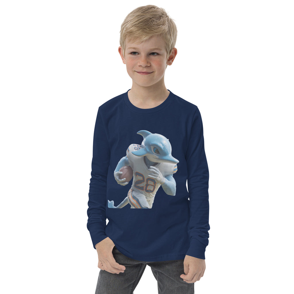 Dolphin 1 K Youth long sleeve tee Navy