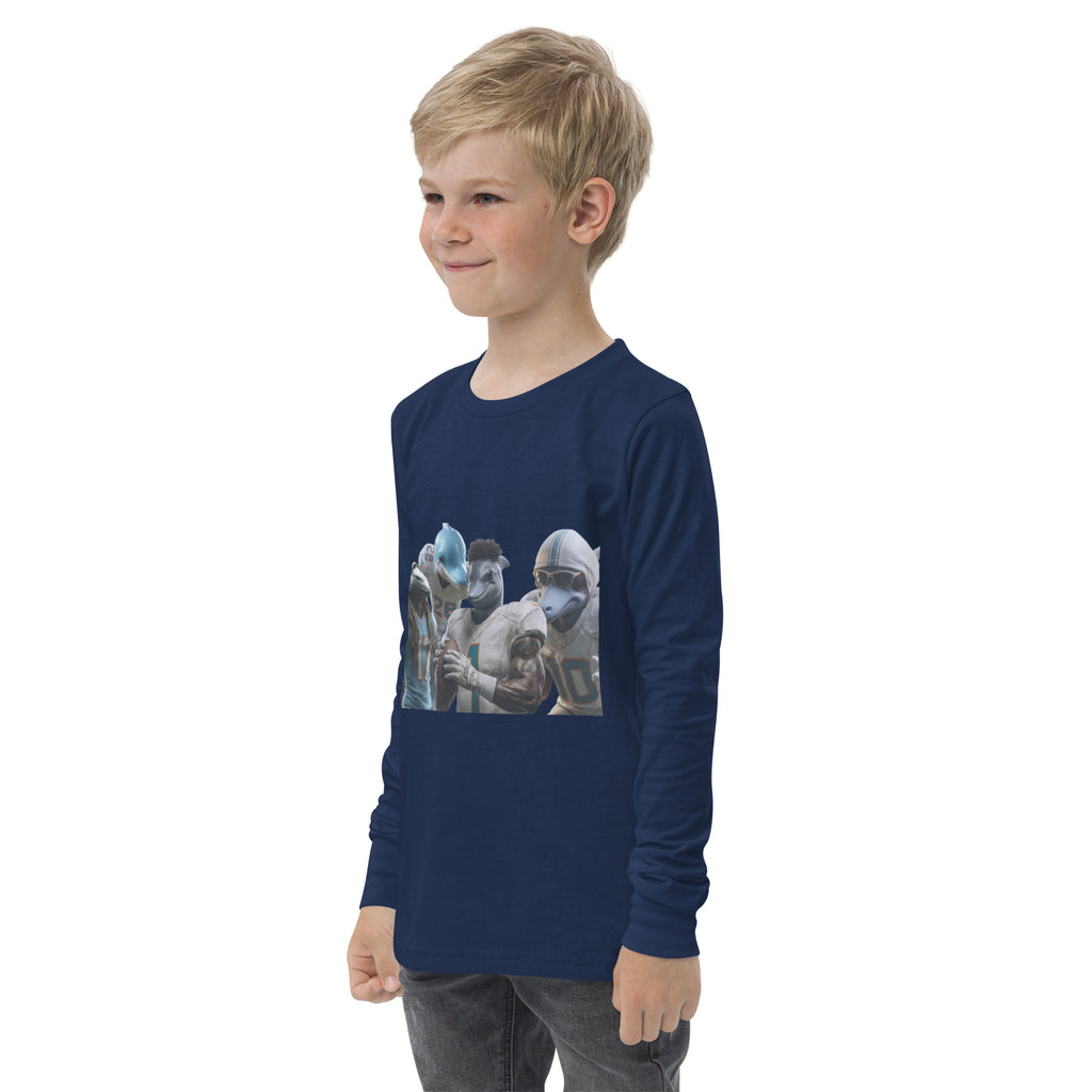 Dolphin 12 K Youth long sleeve tee Navy