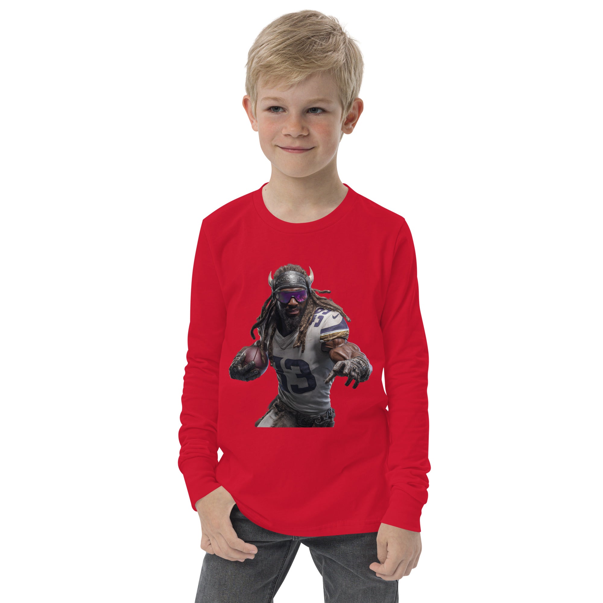 Viking 3 K Youth long sleeve tee Red