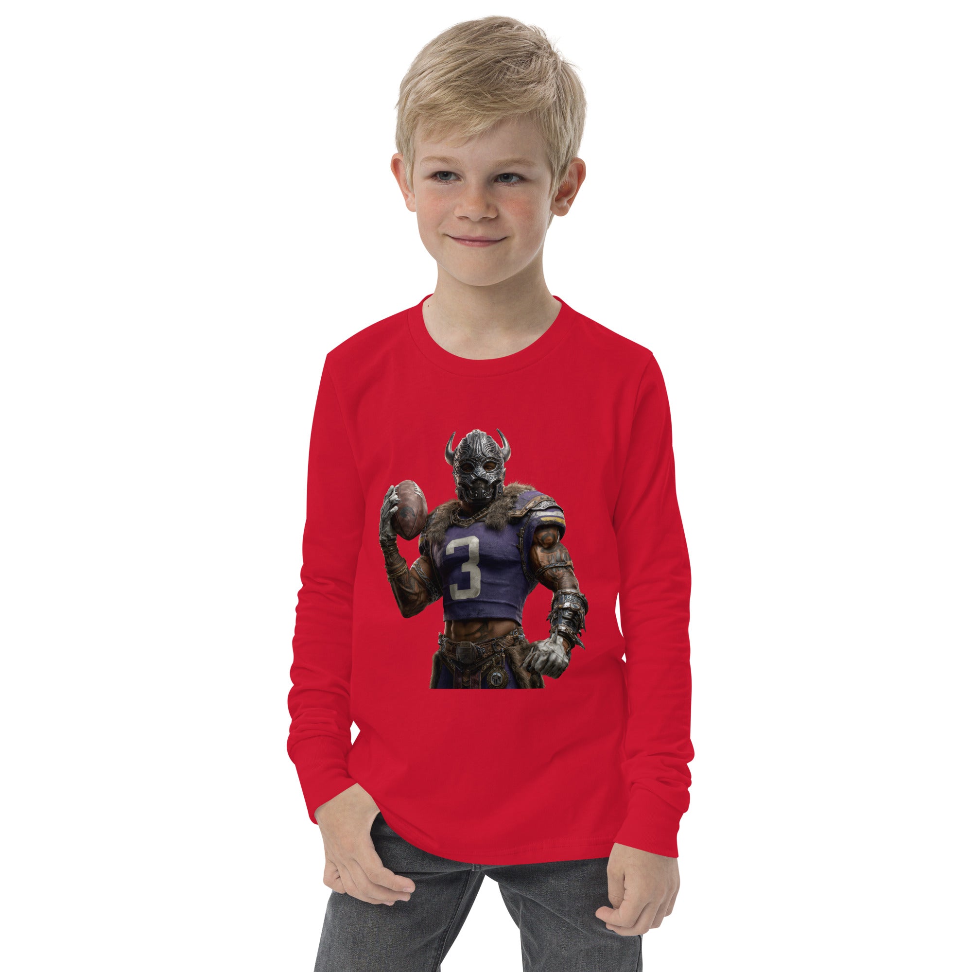 Viking 7 K Youth long sleeve tee Red