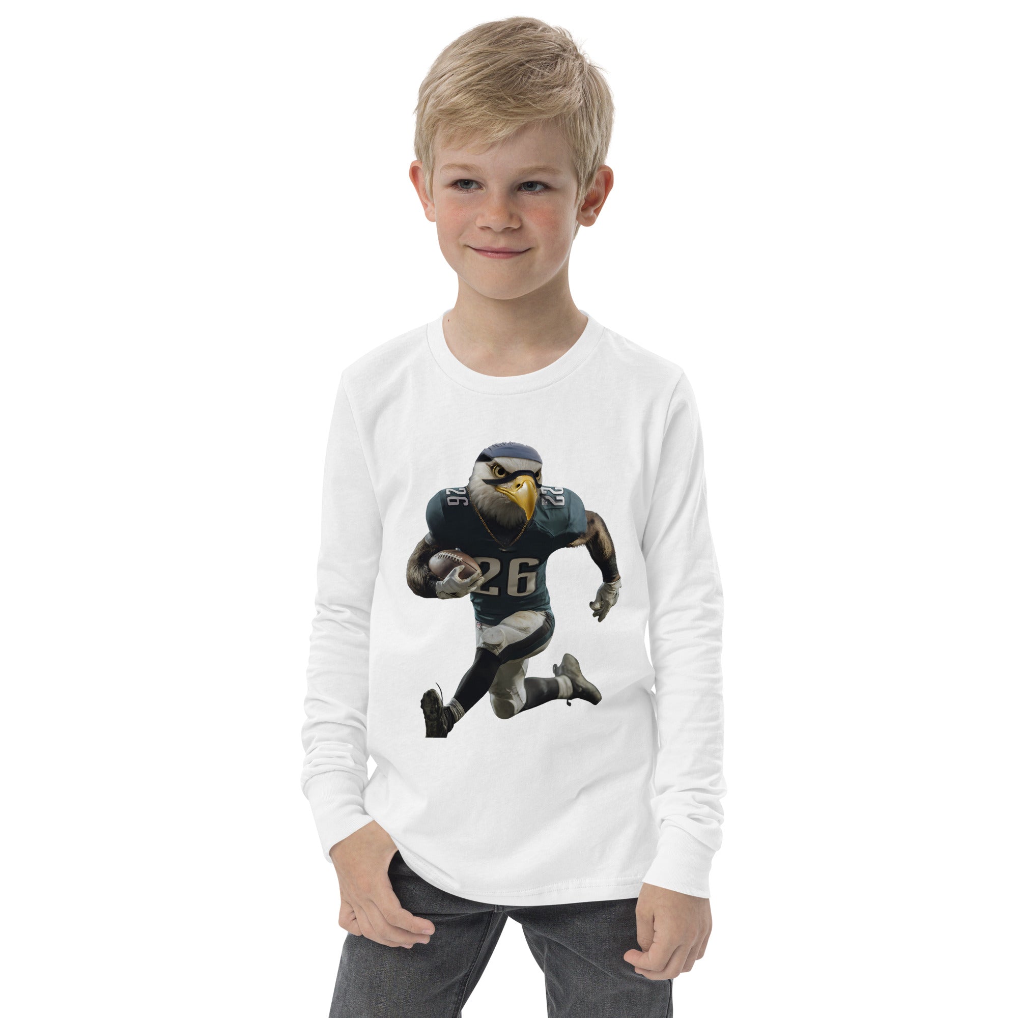 Eagle 11 K Youth long sleeve tee White