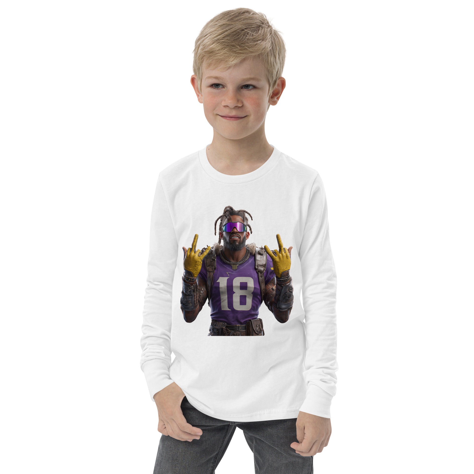 Viking 4 K Youth long sleeve tee White