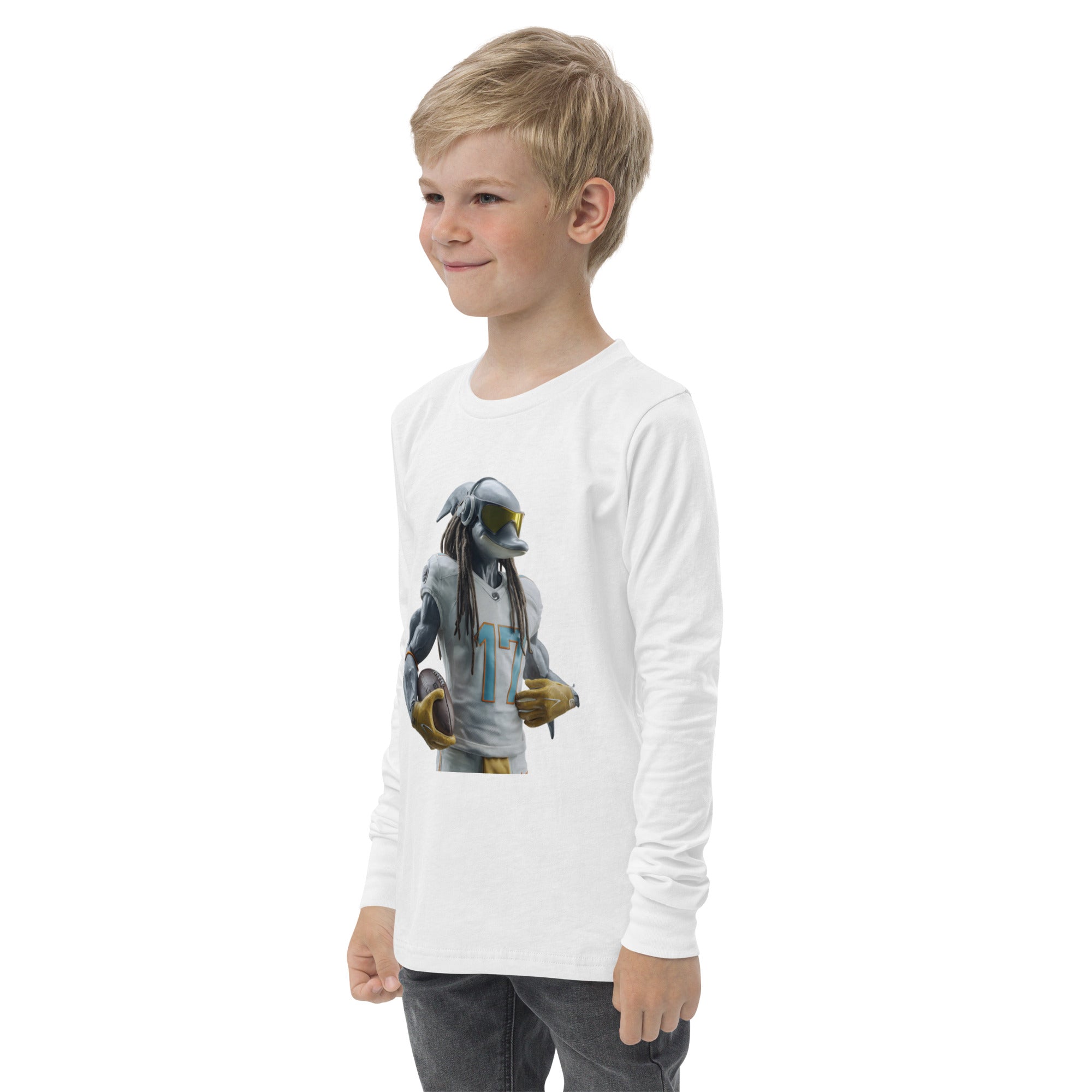 Dolphin 4 K Youth long sleeve tee