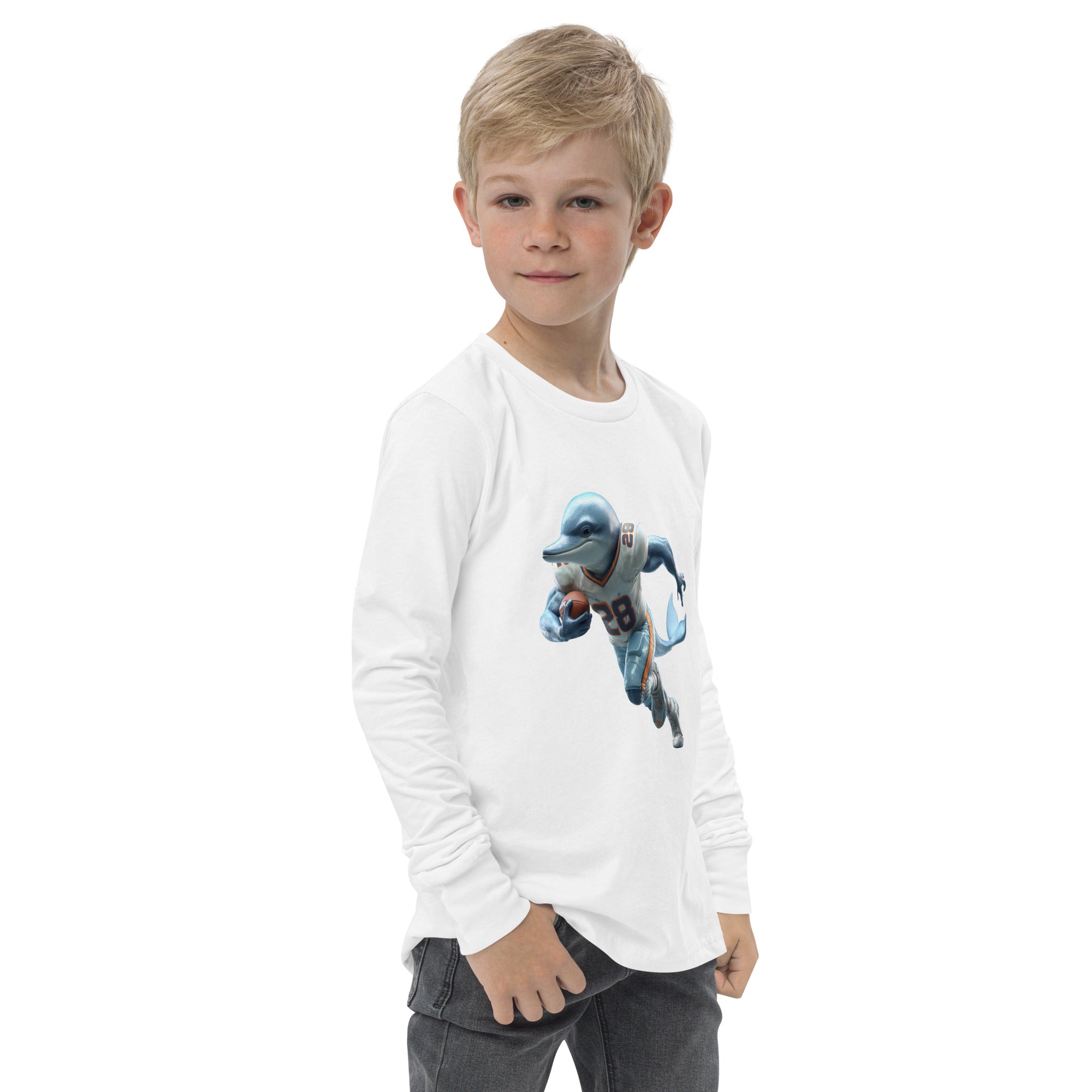 Dolphin 2 K Youth long sleeve tee