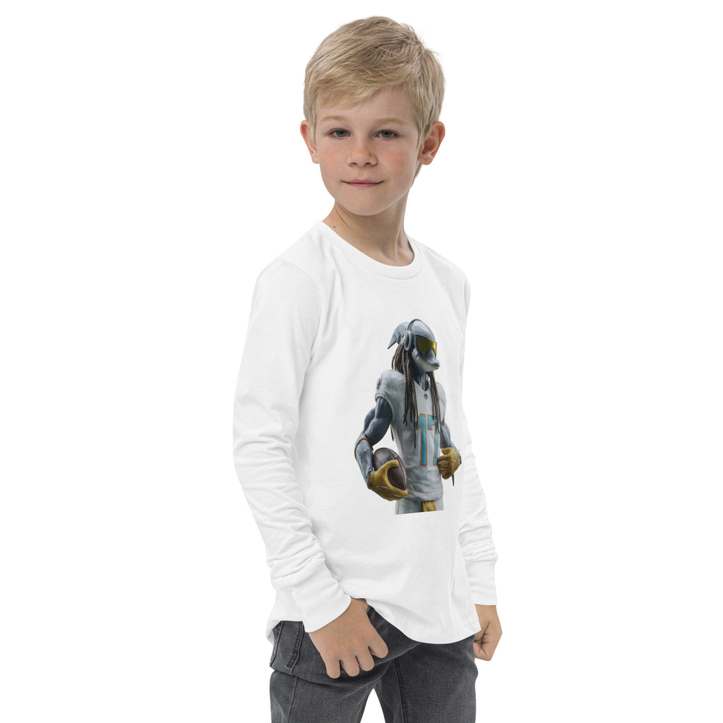 Dolphin 4 K Youth long sleeve tee