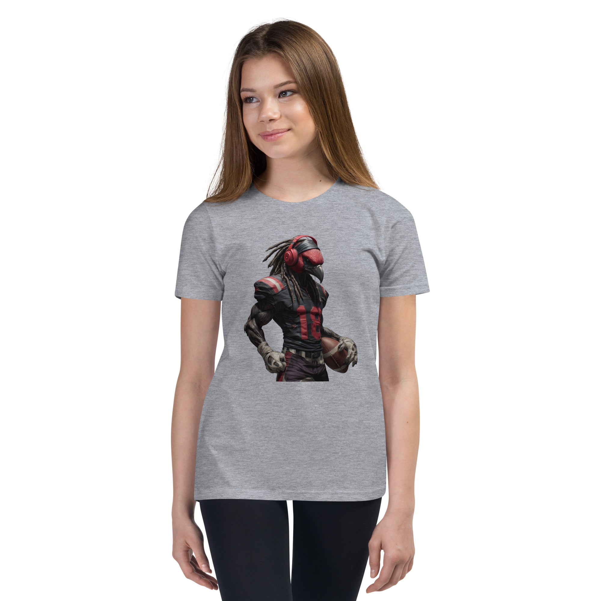 Cardinal 3 Kids Youth Short Sleeve T-Shirt Athletic Heather