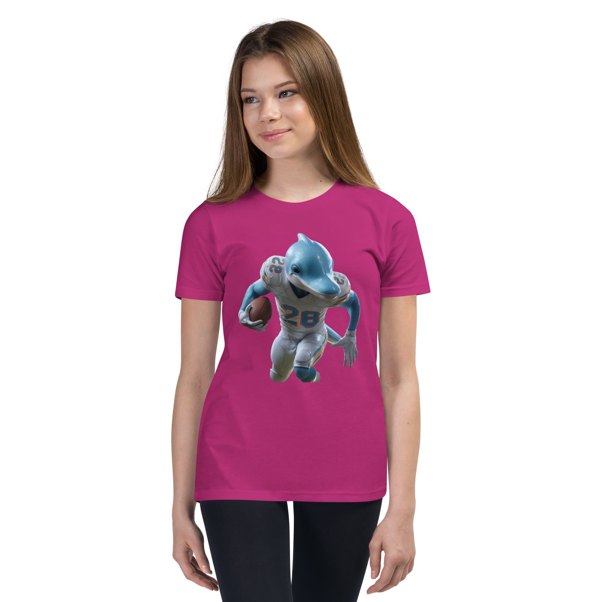 Dolphin 3 K Youth Short Sleeve T-Shirt Berry