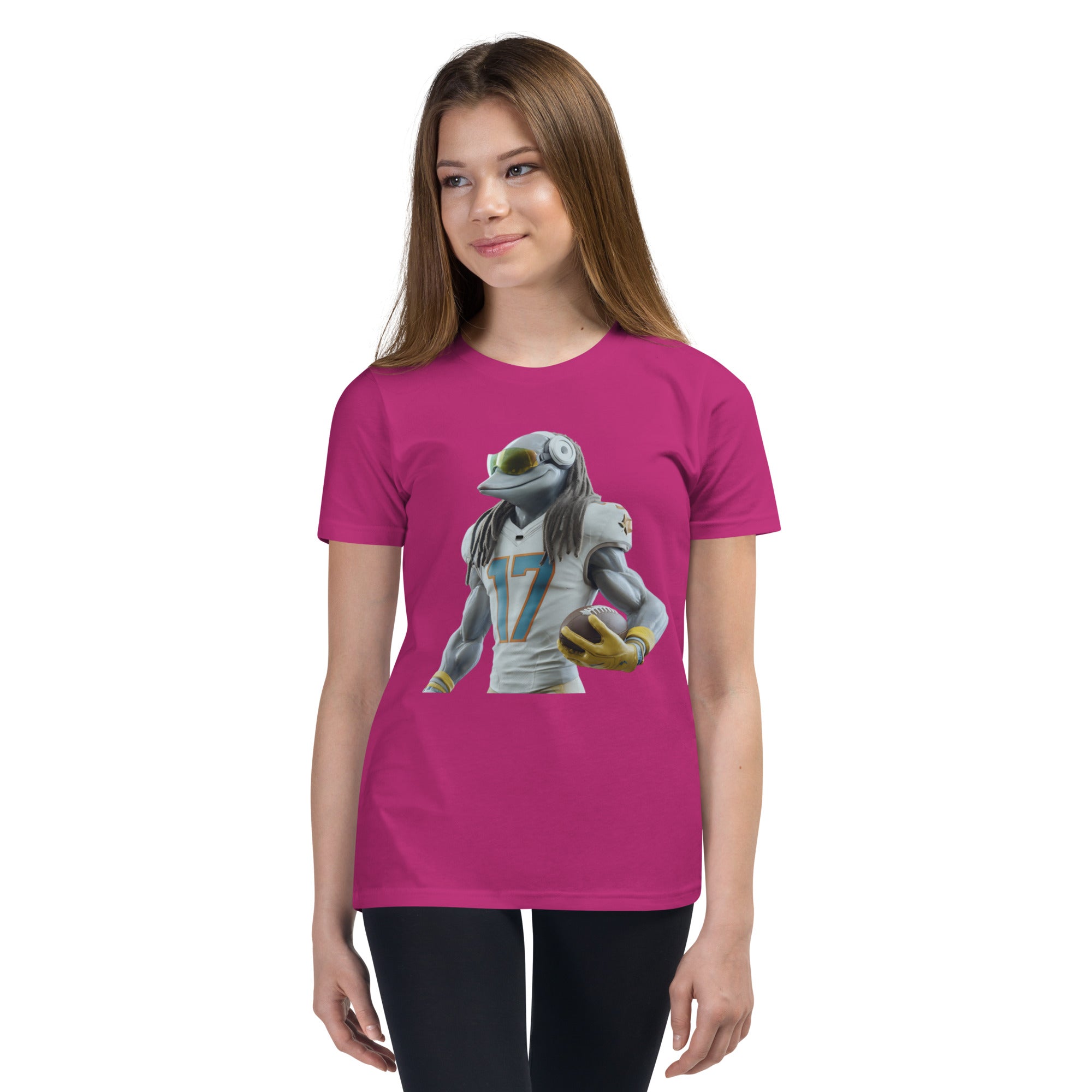 Dolphin 5 K Youth Short Sleeve T-Shirt Berry