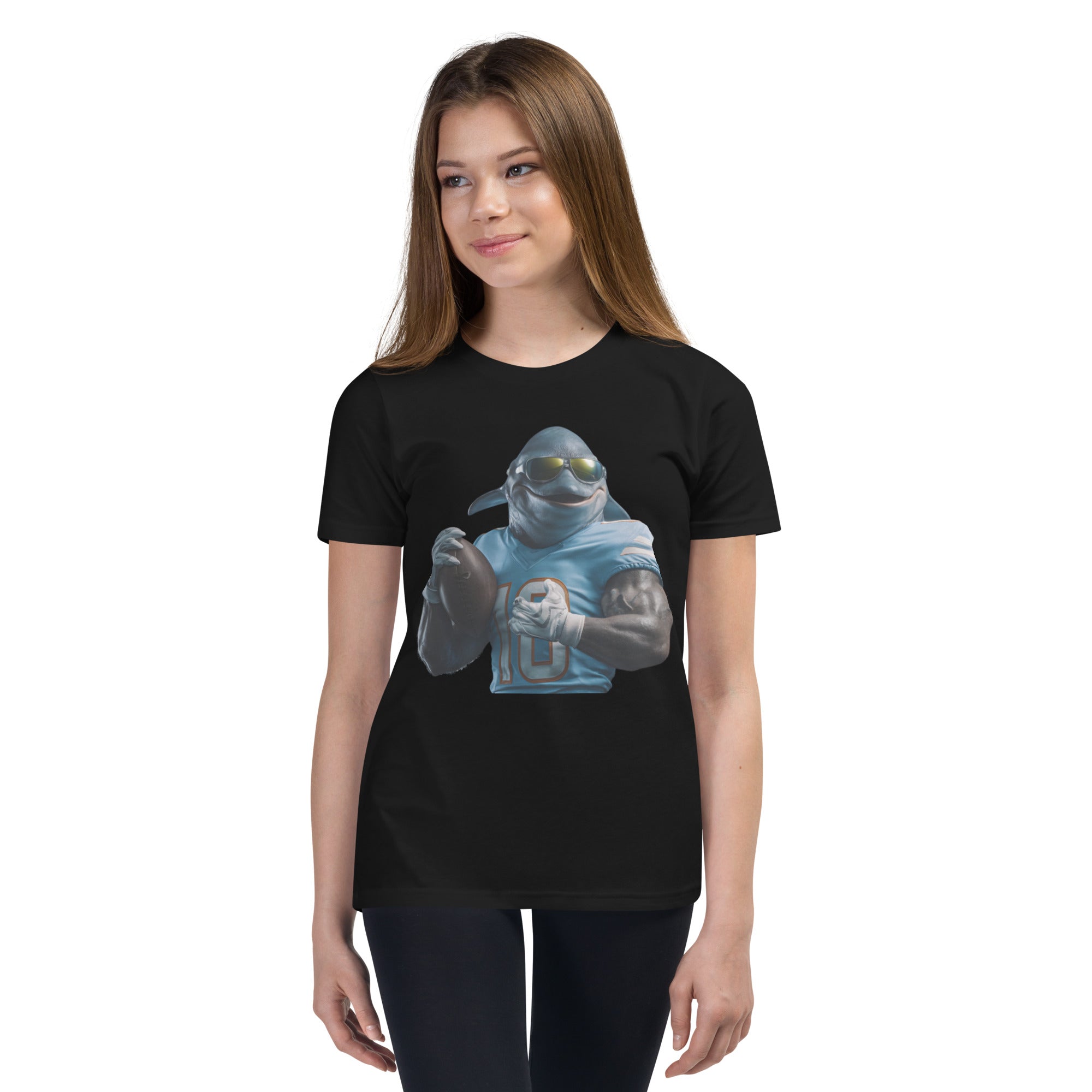 Dolphin 10 K Youth Short Sleeve T-Shirt Black