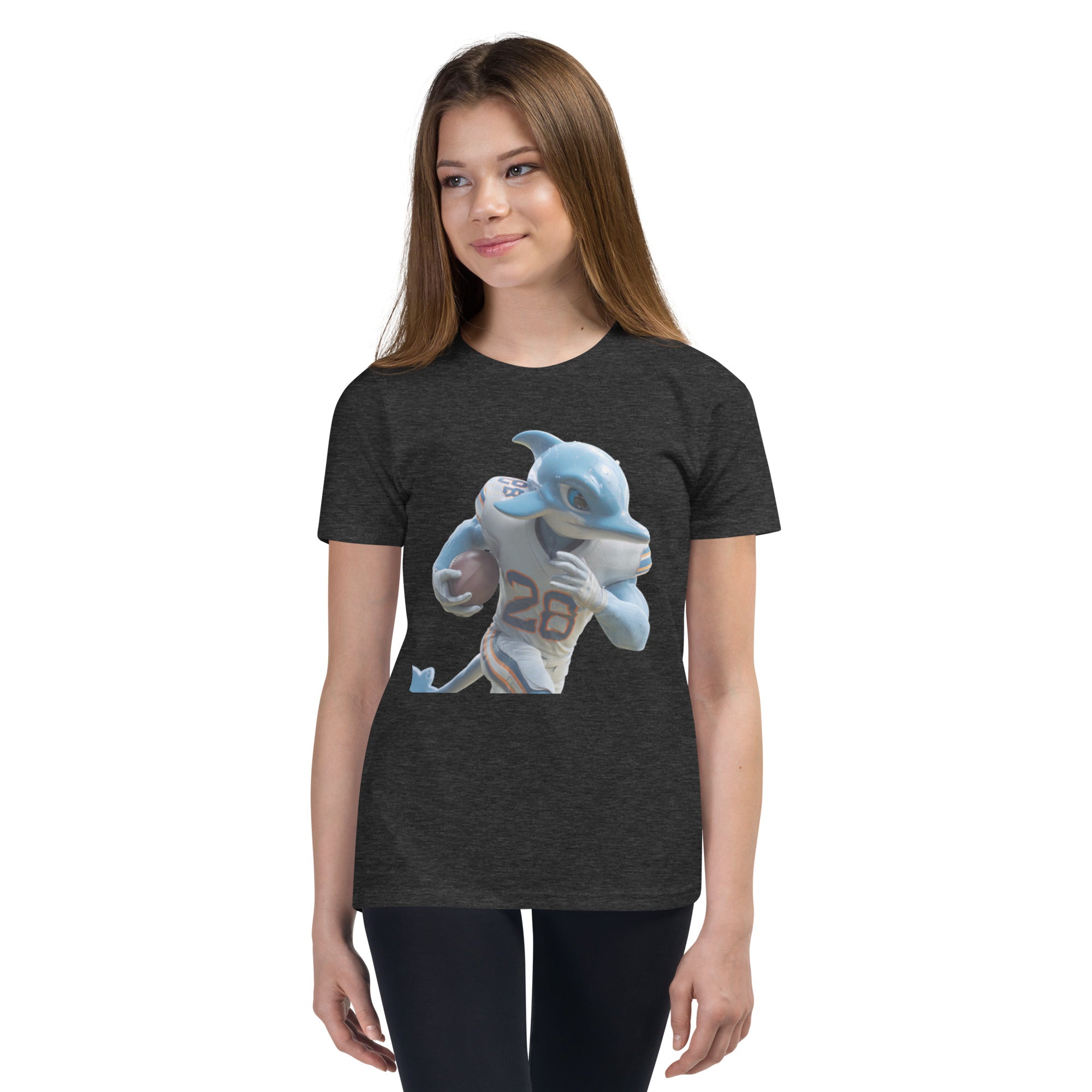 Dolphin 1 K Youth Short Sleeve T-Shirt Dark Grey Heather