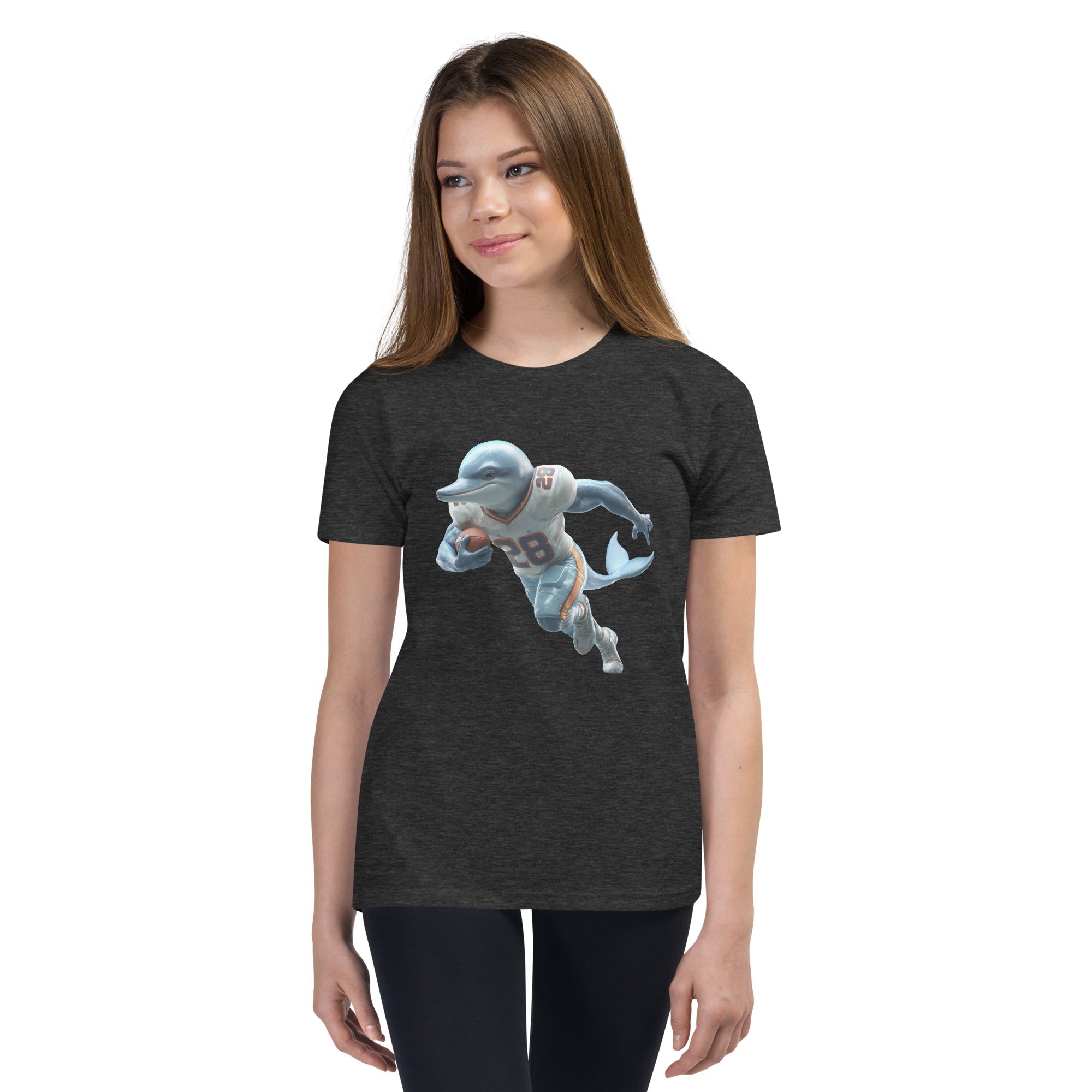 Dolphin 2 K Youth Short Sleeve T-Shirt Dark Grey Heather