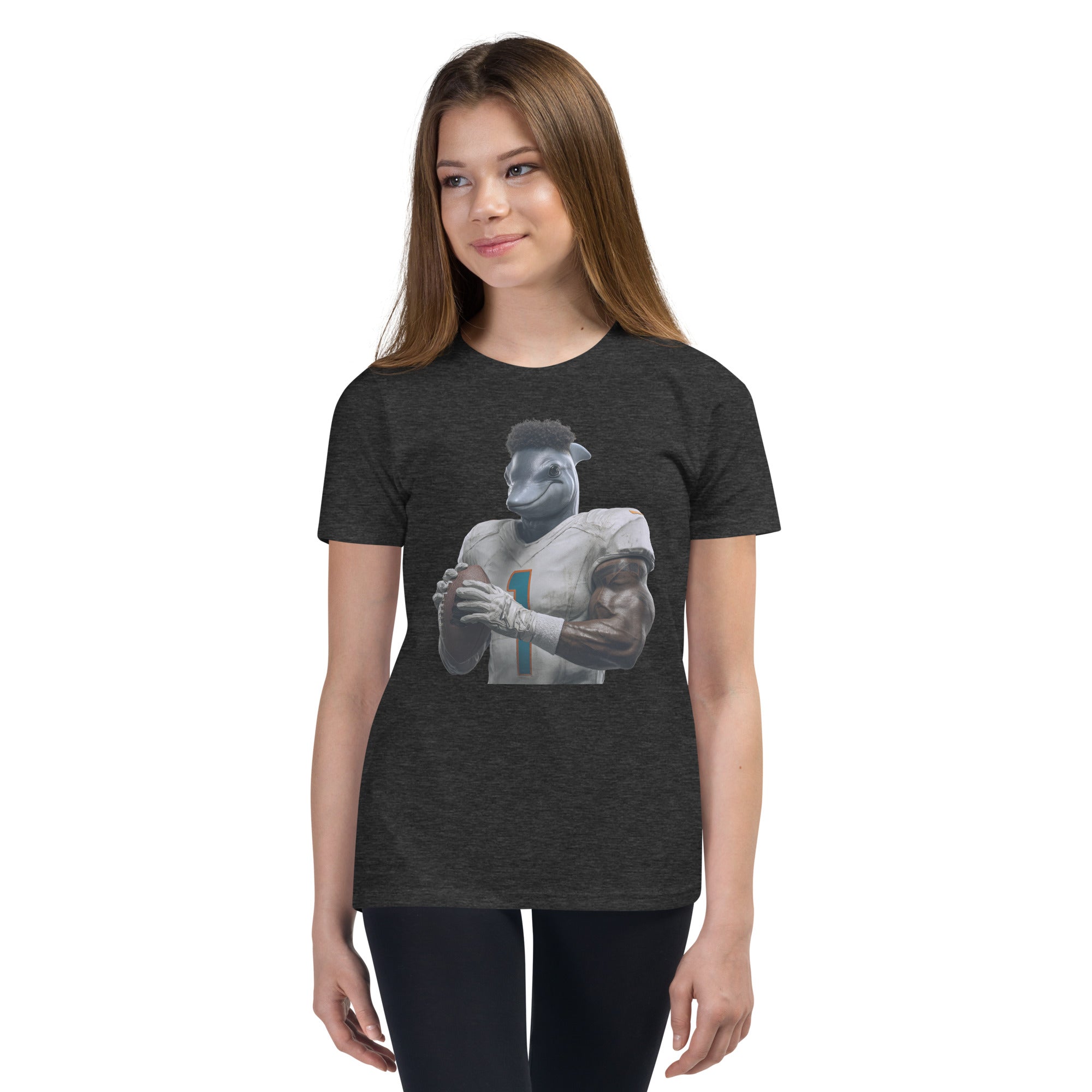 Dolphin 7 K Youth Short Sleeve T-Shirt Dark Grey Heather