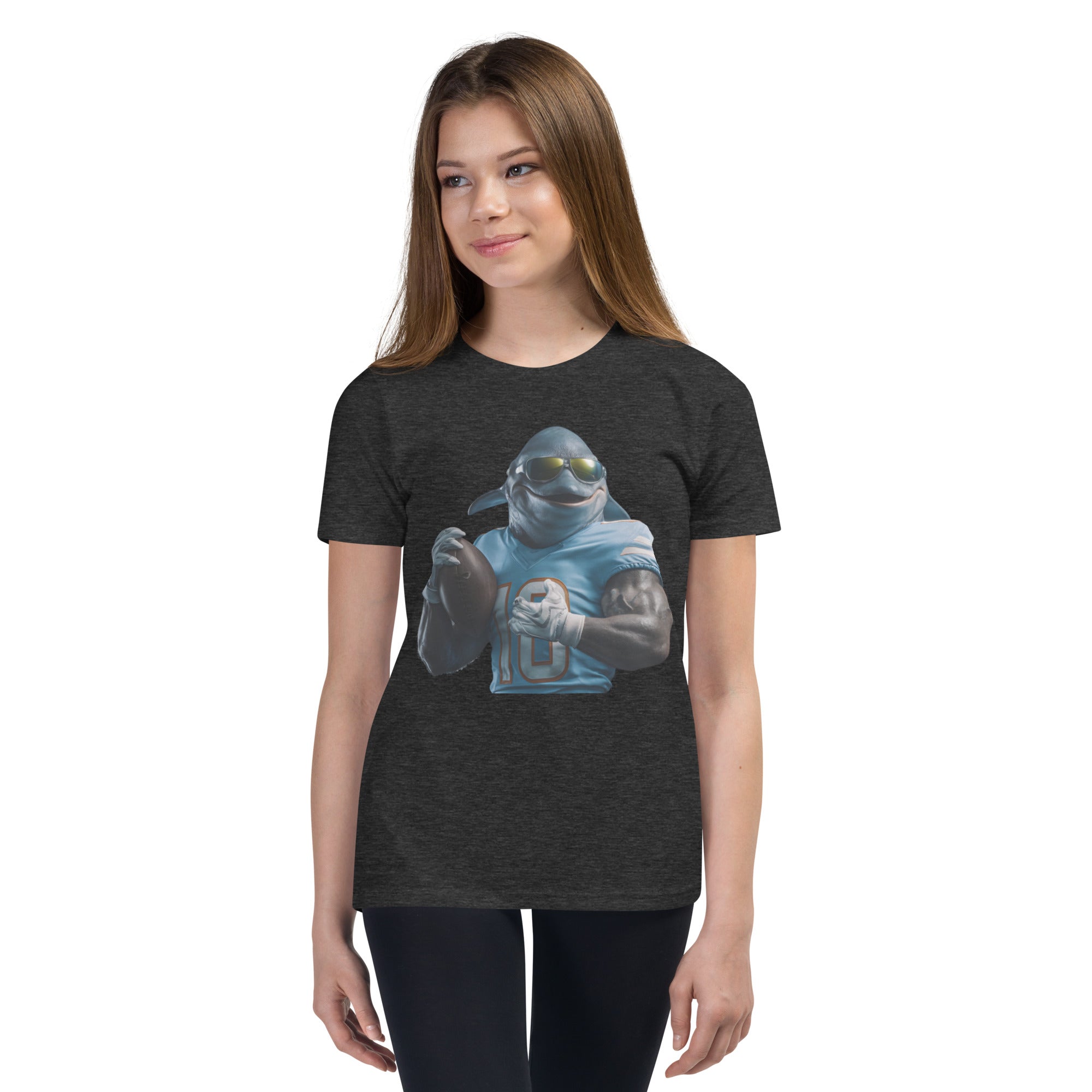 Dolphin 10 K Youth Short Sleeve T-Shirt Dark Grey Heather