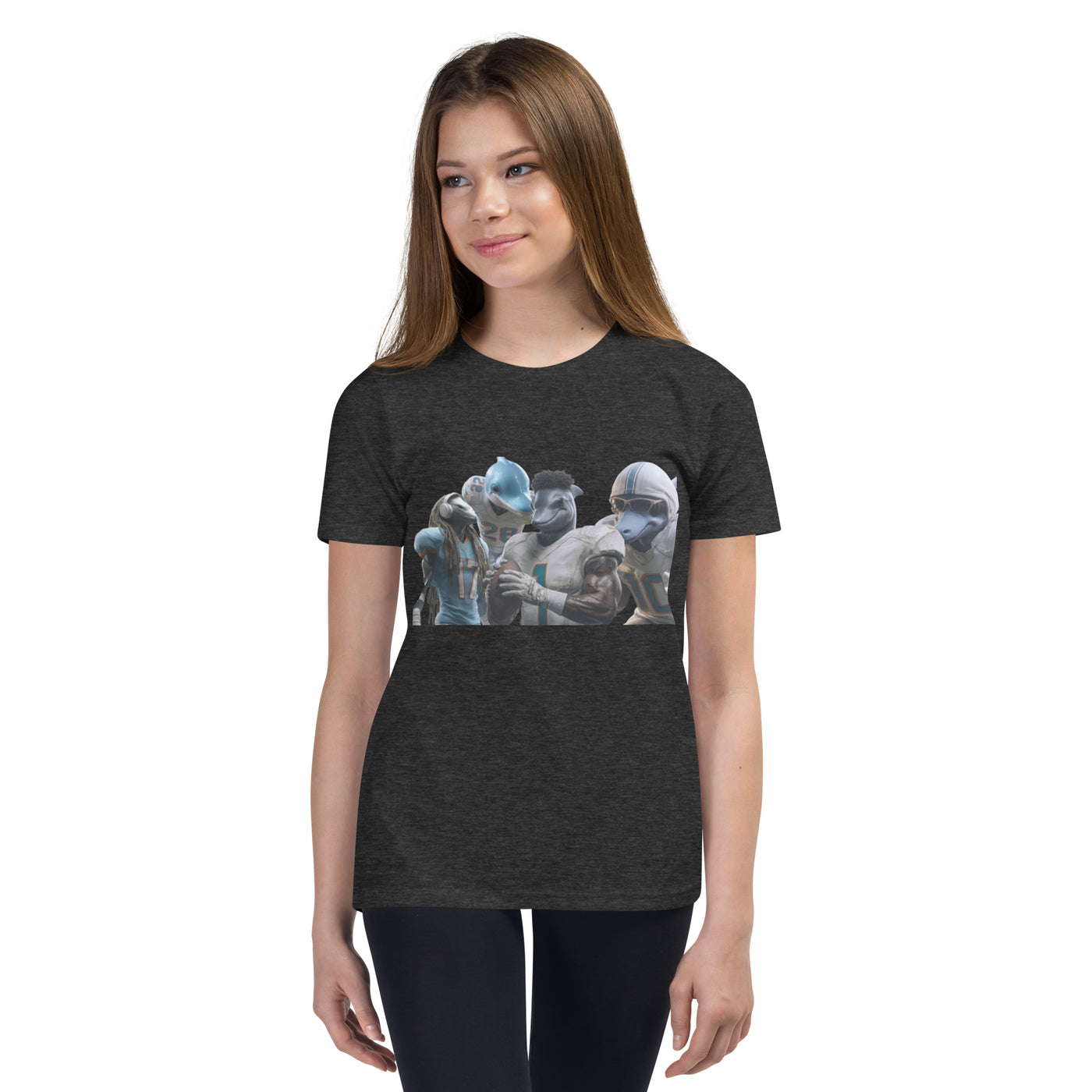 Dolphin 12 K Youth Short Sleeve T-Shirt Dark Grey Heather