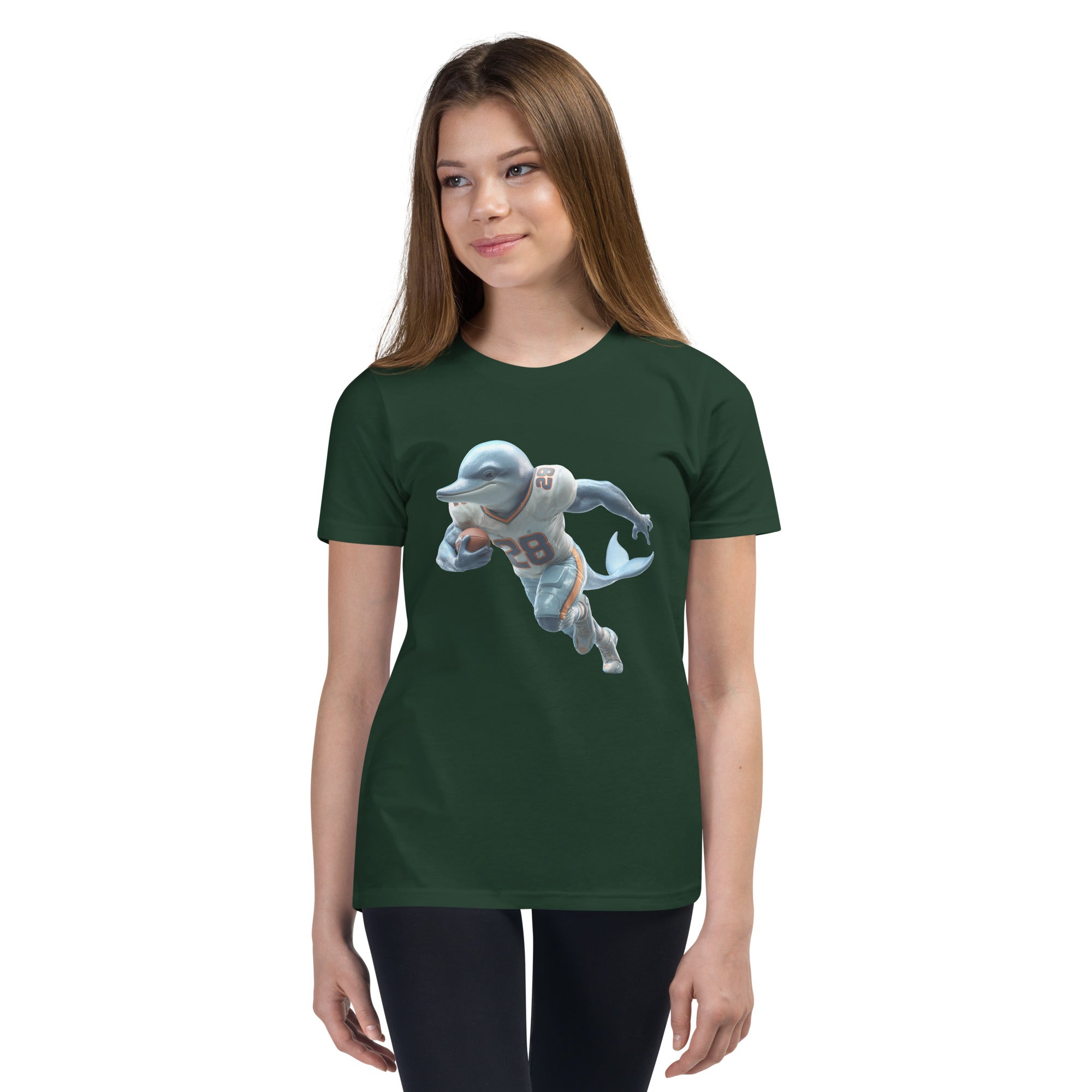 Dolphin 2 K Youth Short Sleeve T-Shirt Forest