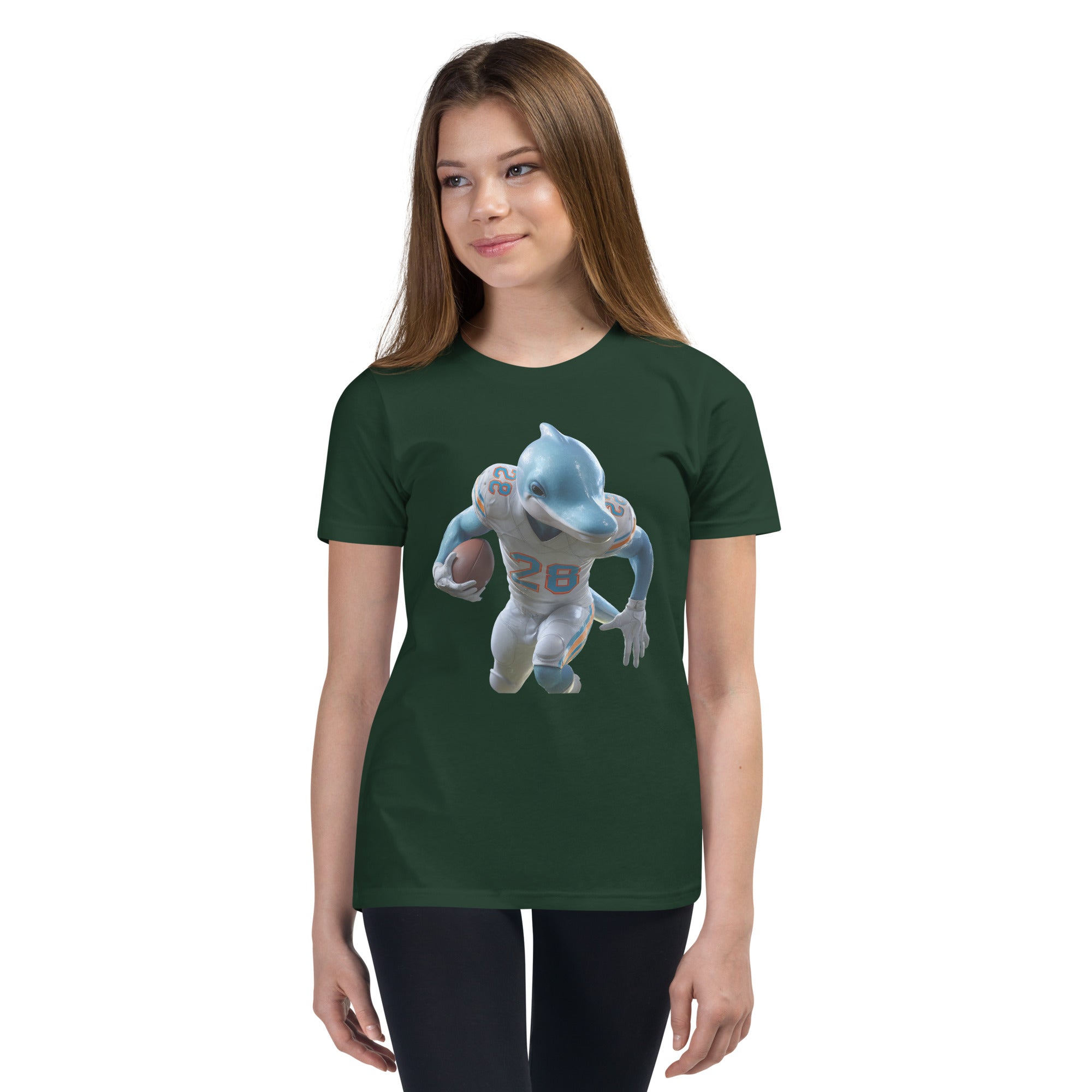 Dolphin 3 K Youth Short Sleeve T-Shirt Forest
