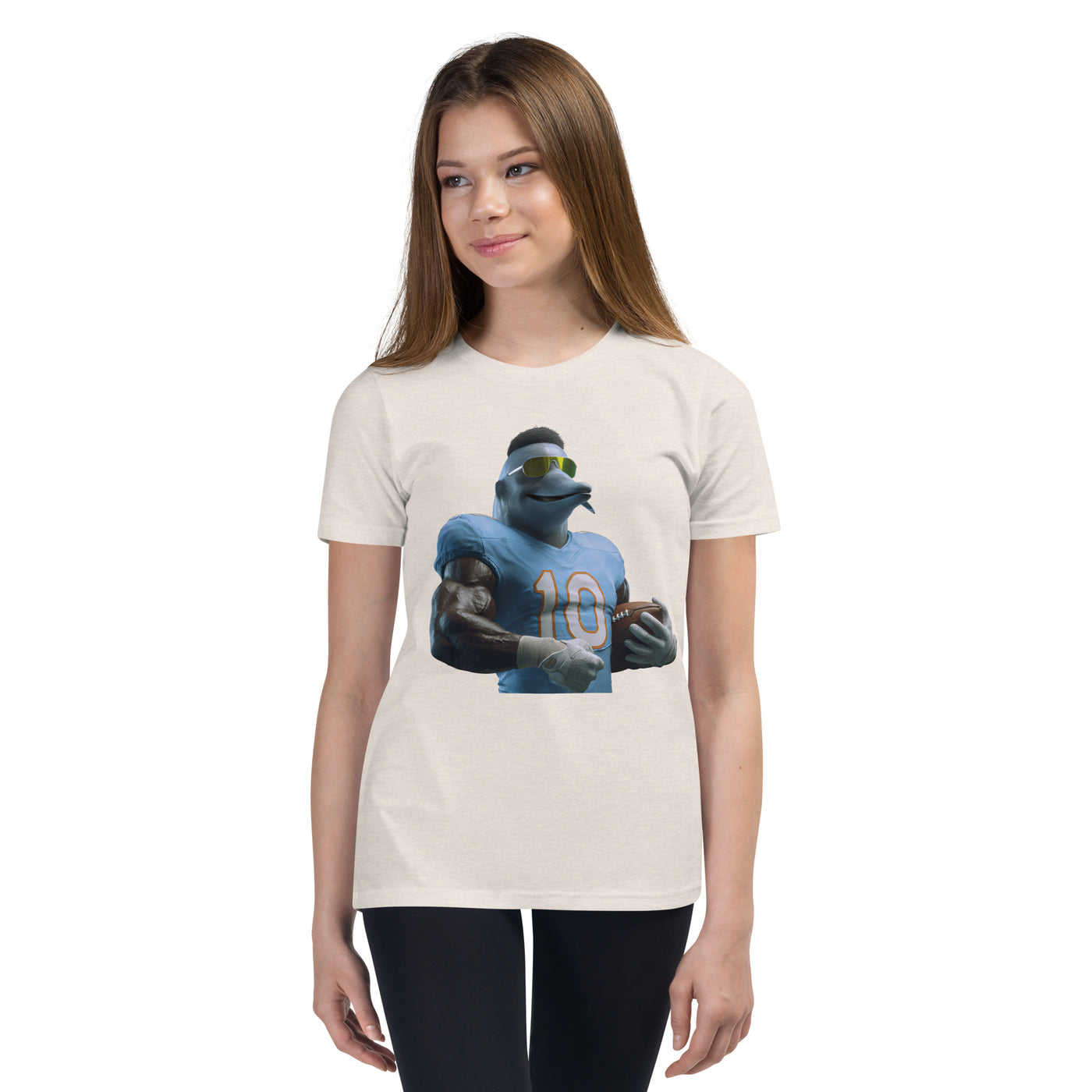 Dolphin 9 K Youth Short Sleeve T-Shirt Heather Dust