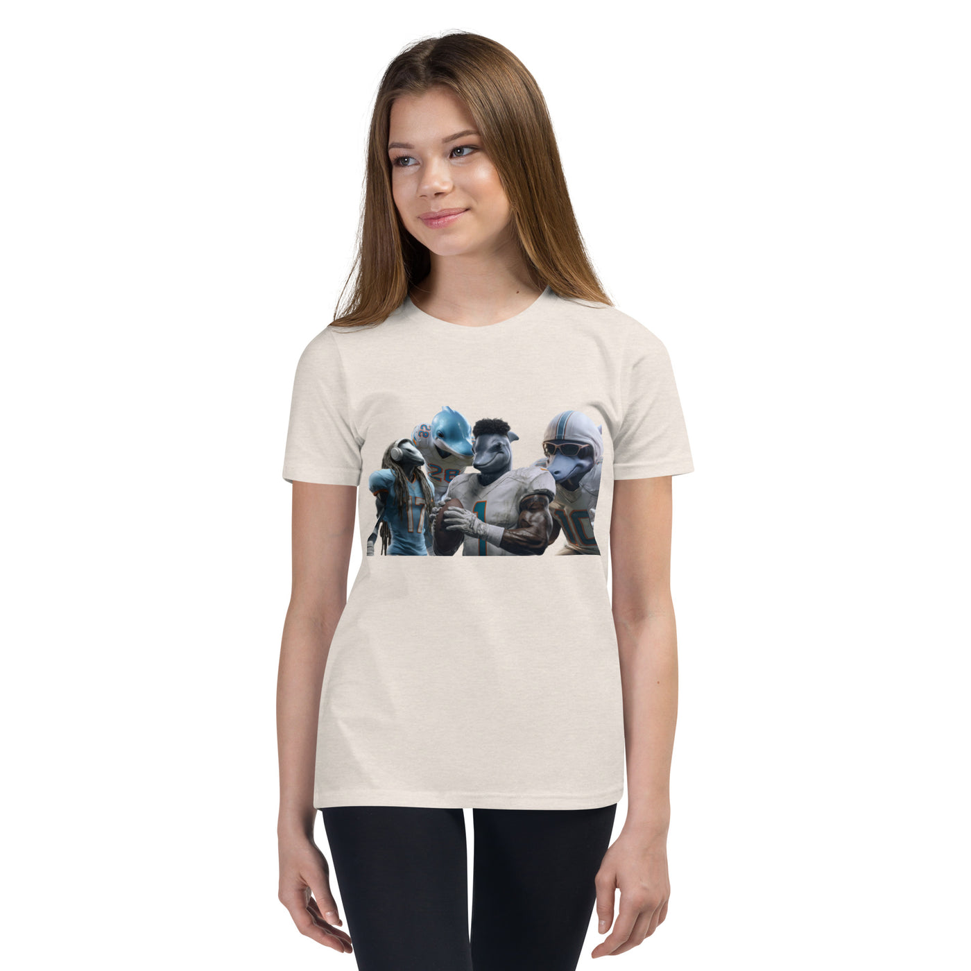 Dolphin 12 K Youth Short Sleeve T-Shirt Heather Dust